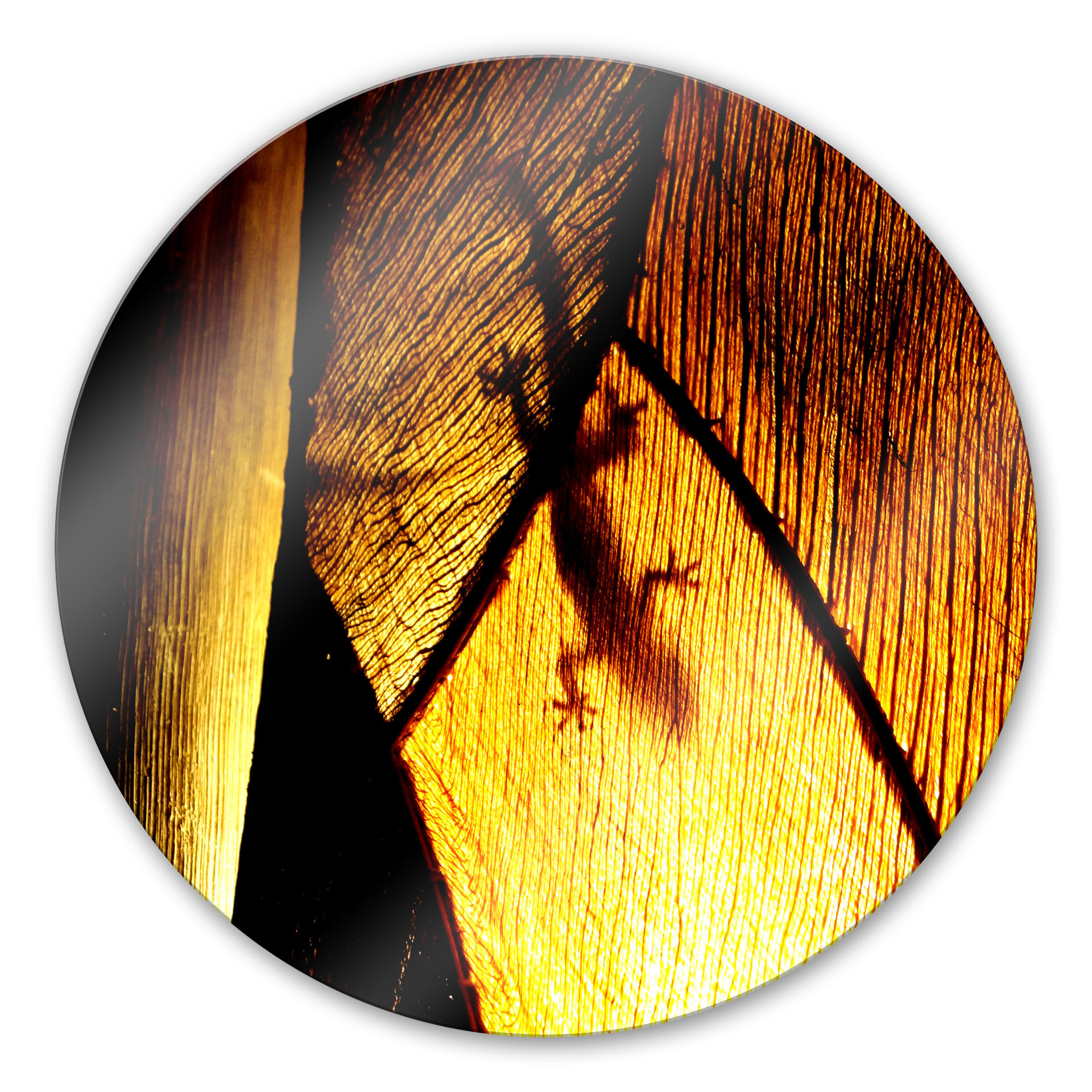 Tableau en verre - Jeu d'ombre - rond