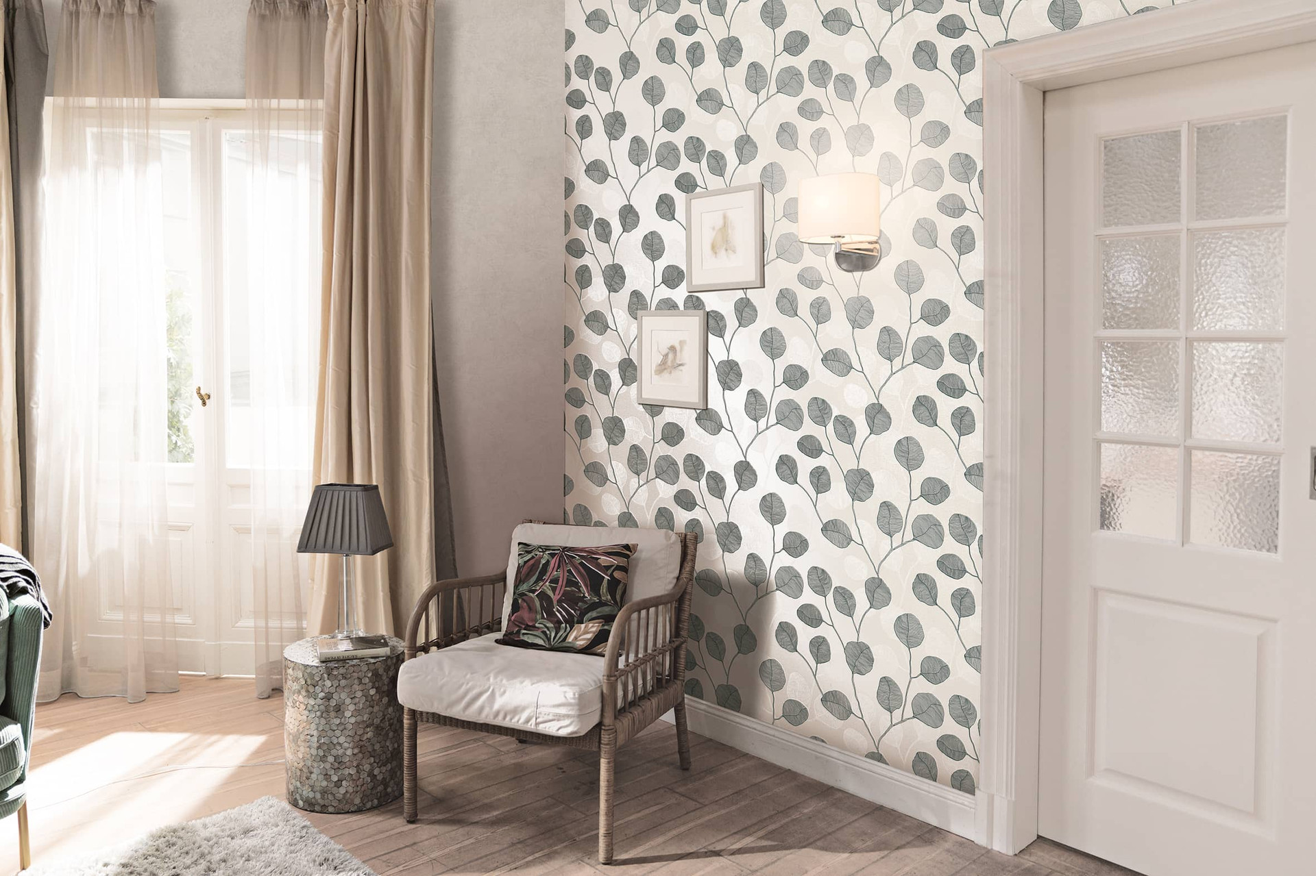 vliesbehang bruin gebloemd voor woonkamer slaapkamer keuken marburg behang