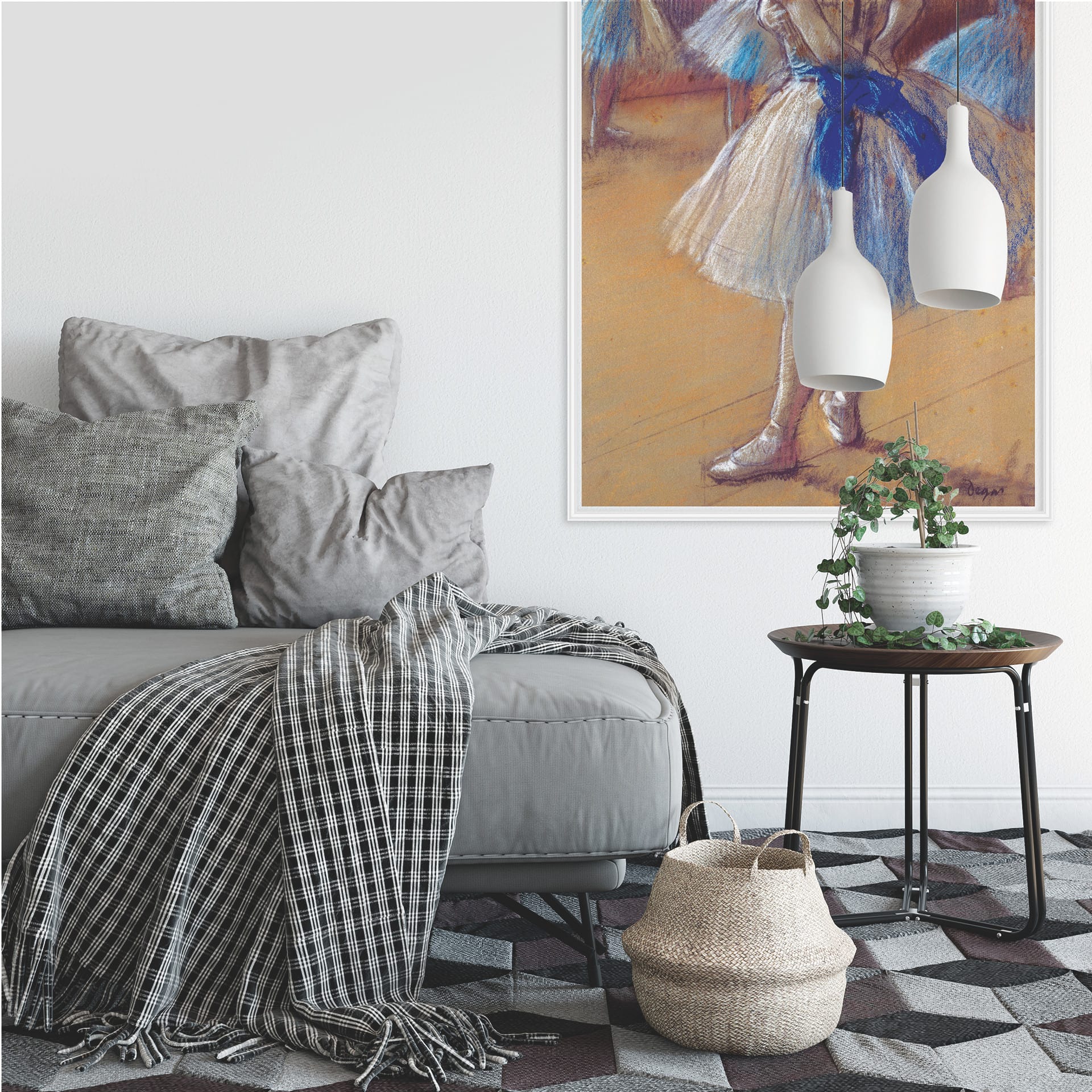 Wallprint Degas - Tänzerin beim Binden der Schleife
