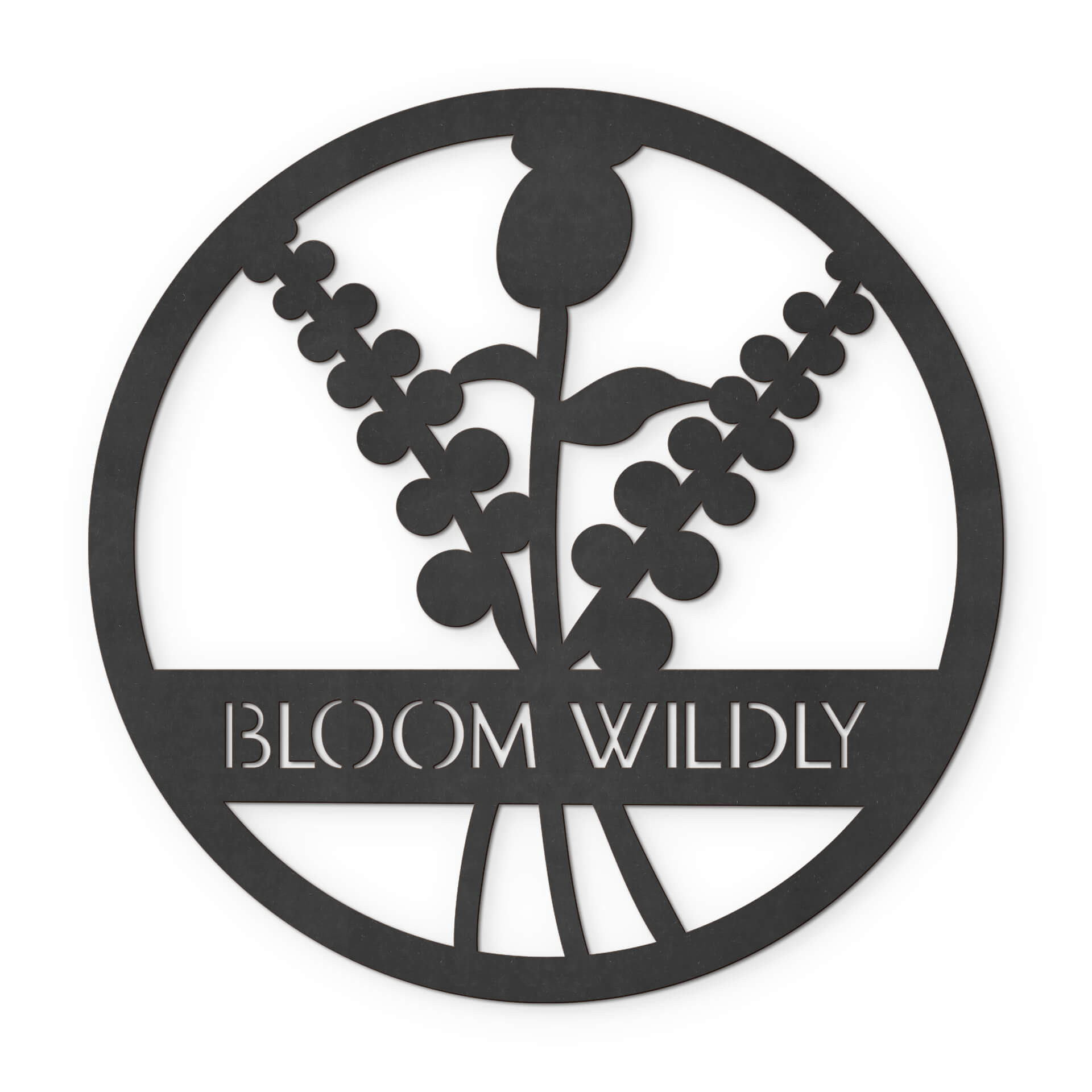 MDF - Dekoracja drewniana - Kwiaty w kole - Bloom Wildly