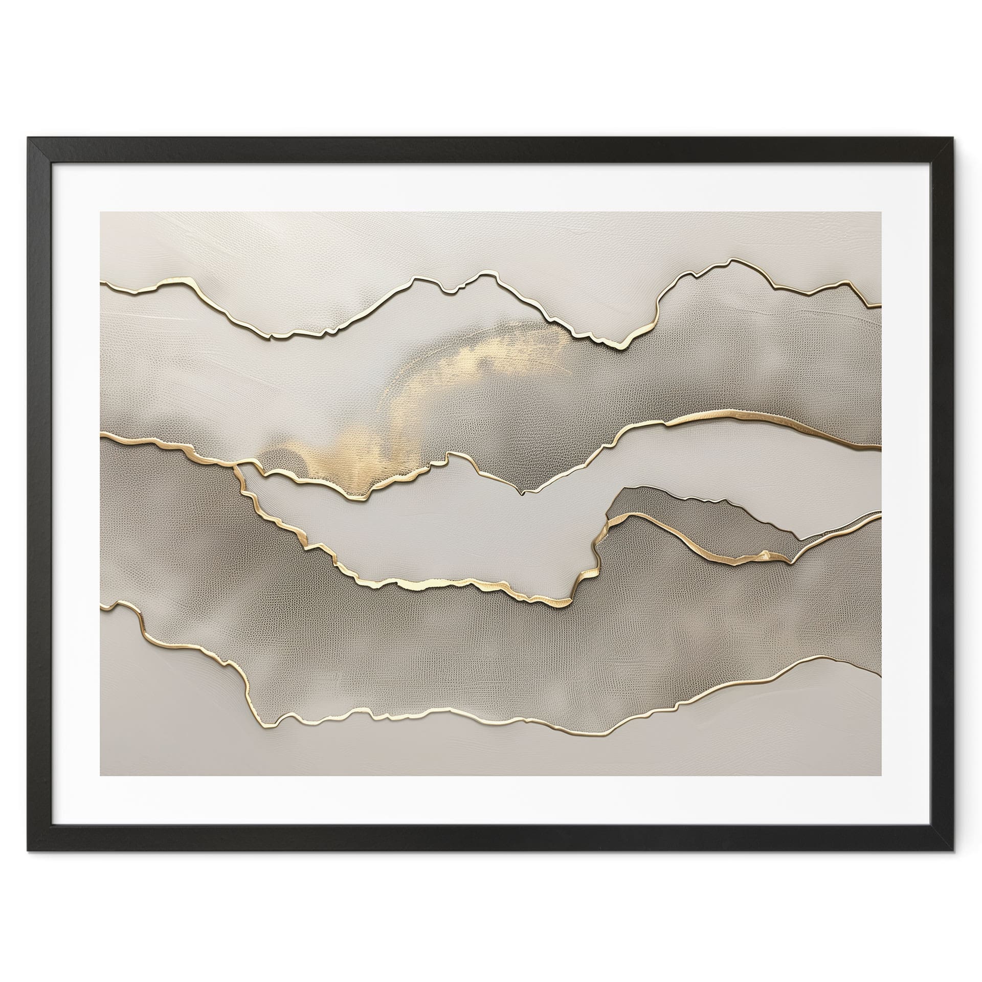Poster Abstrakte Landschaft mit Metallicfarben - Alma