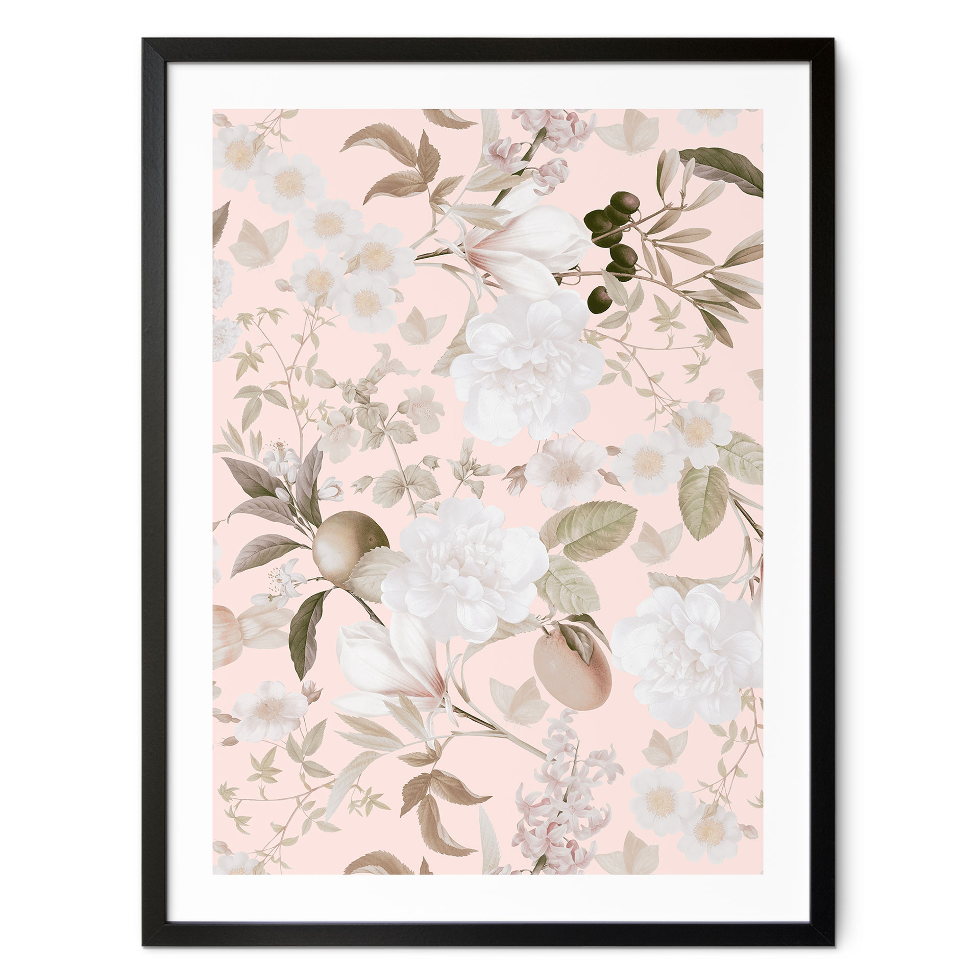 Plakat boho z kwiatami i owocami - UN Designs