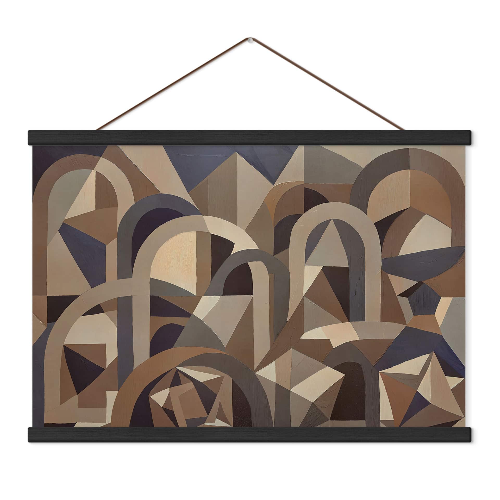 Stoffbild Silent Axis - Geometrische Architektur - Sir Edward x Grigory Gladarev