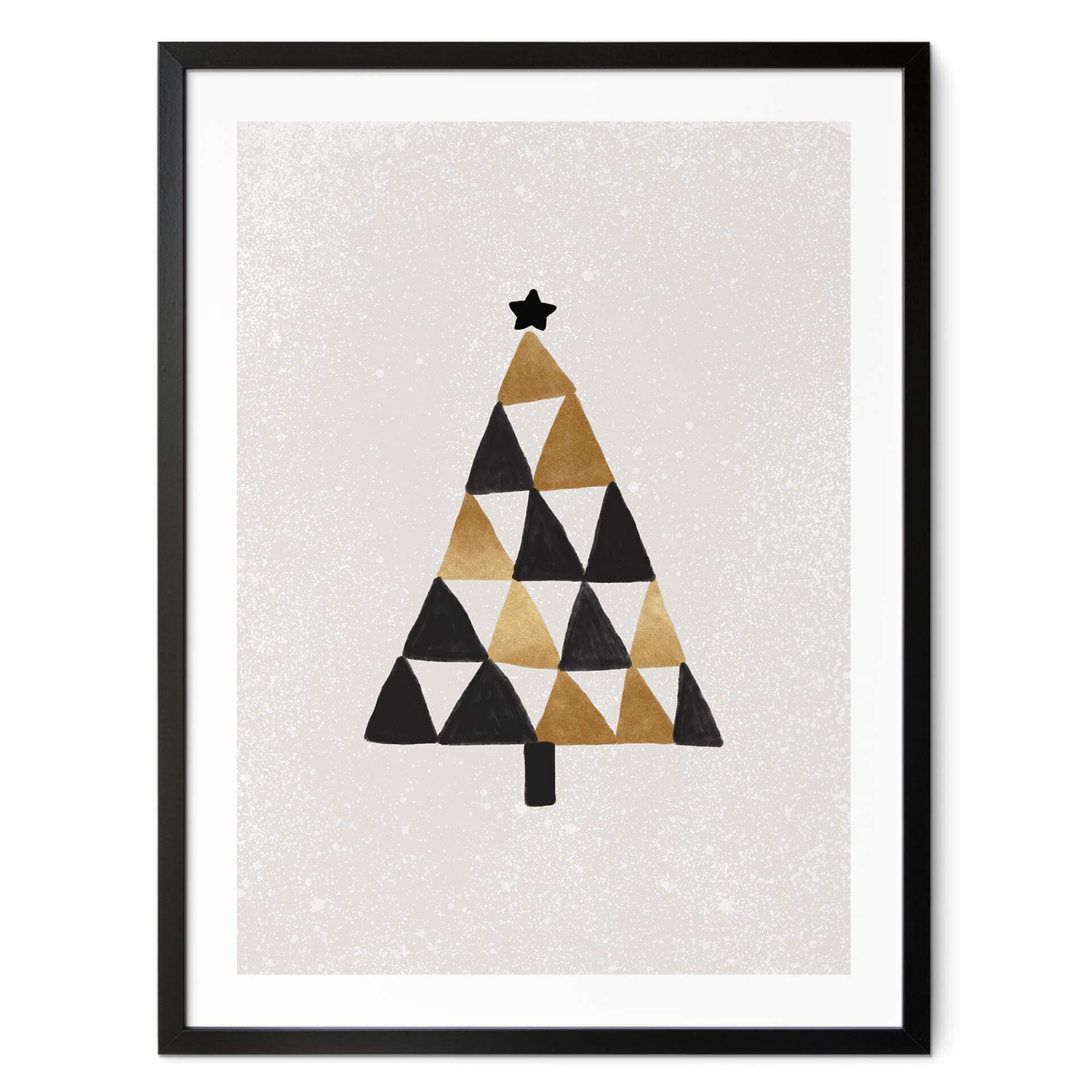 Plakat z geometryczną choinką - Orara Studio