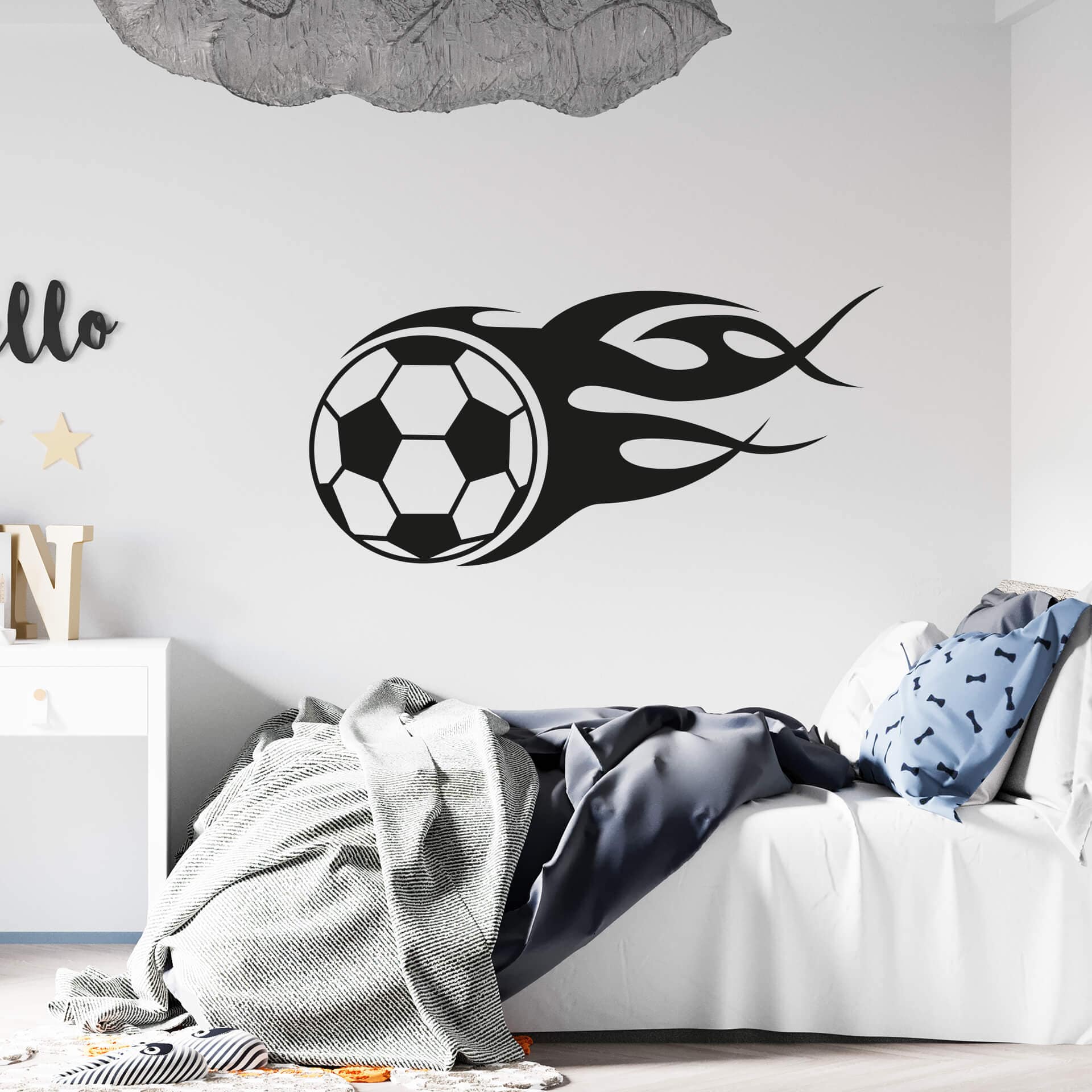 Wallsticker Flamme fodbold