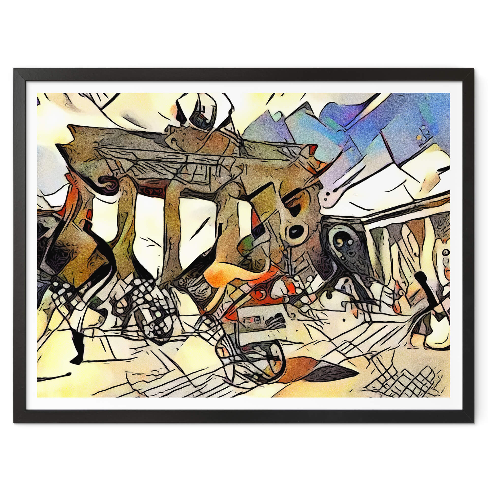 Plakat Zamart - Kandinsky spotyka berlińską Bramę Brandenburską