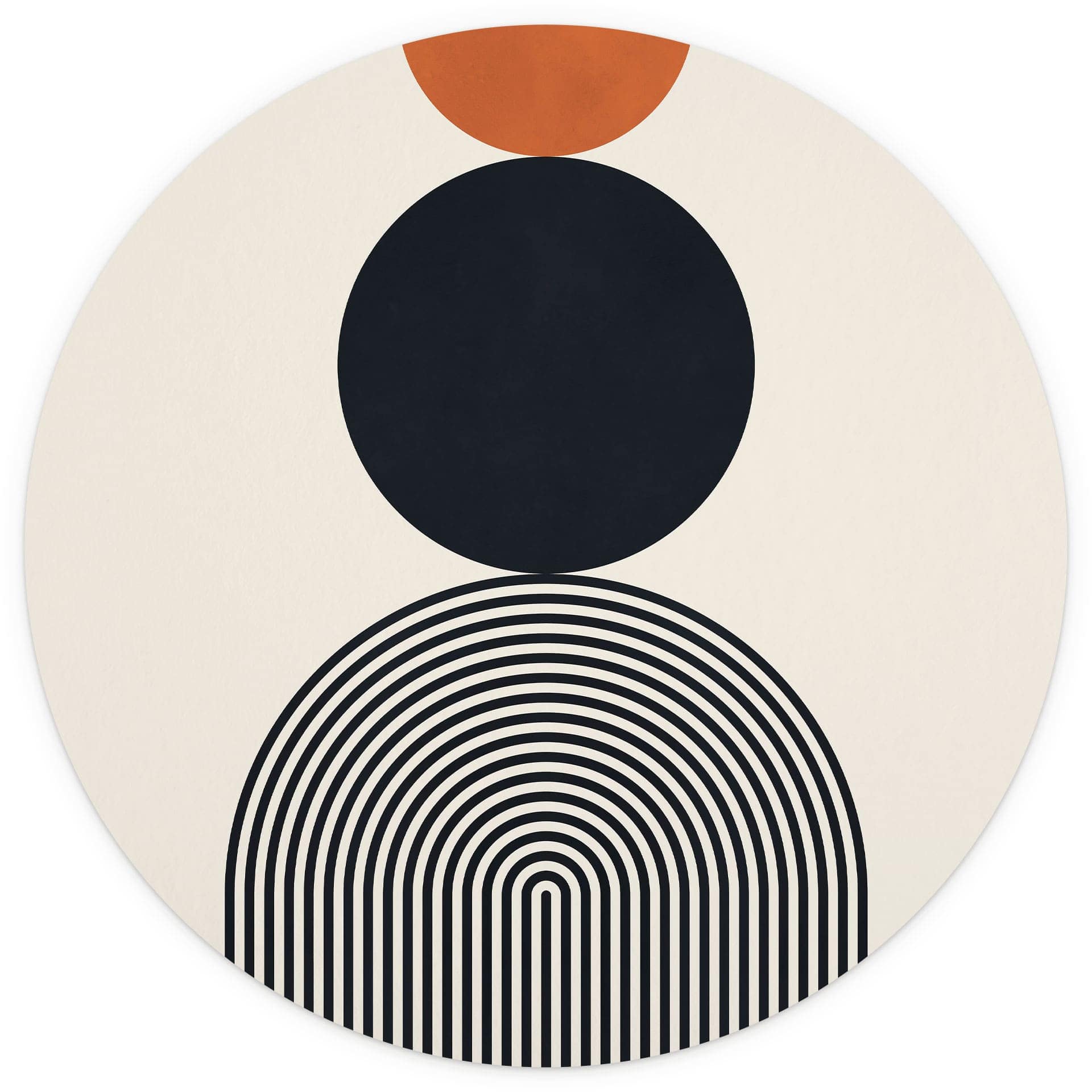 Fotobehang Abstracte lijnen en cirkels in harmonie - Costa - Rond - vliesbehang/zelfklevend vliesbeh