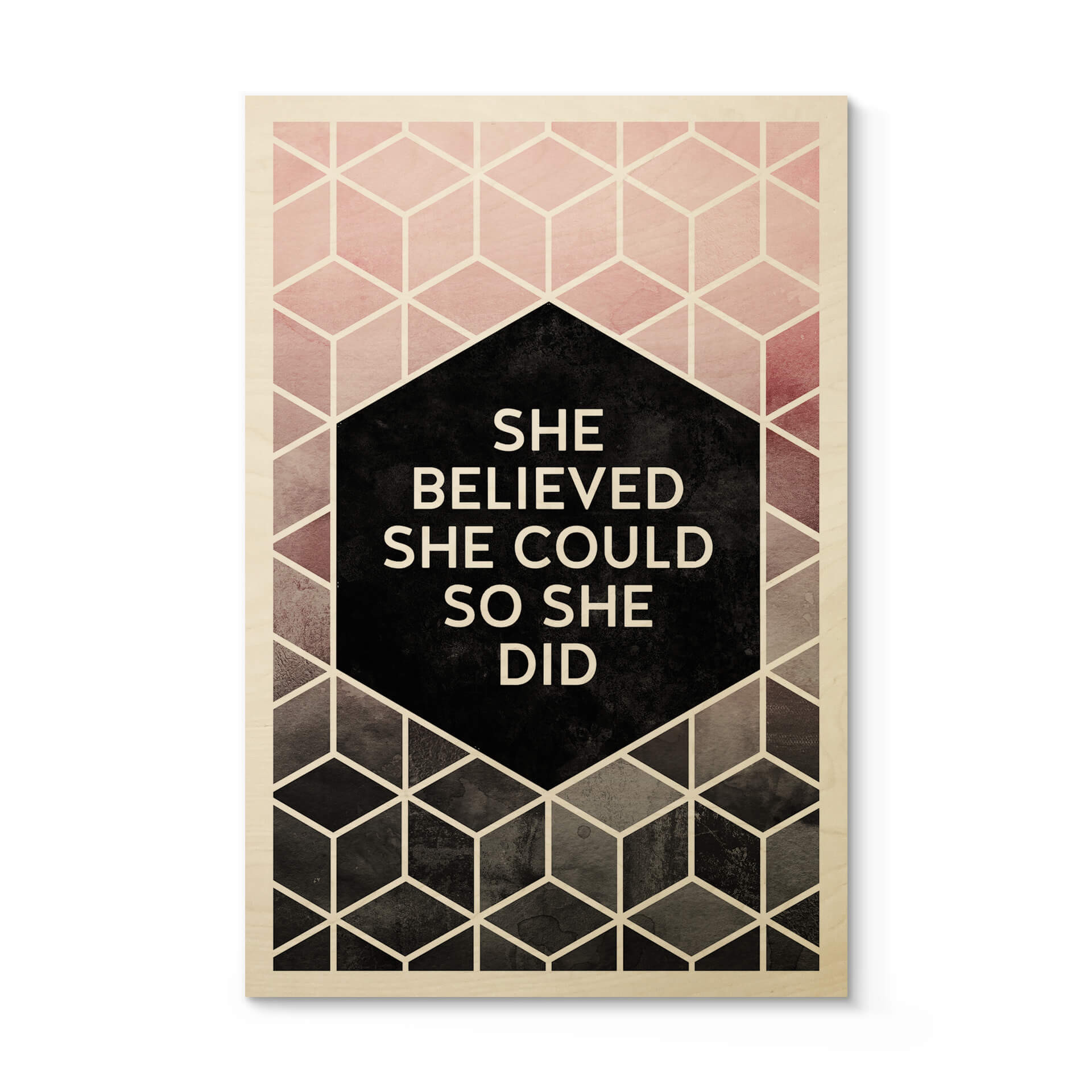 Plakat drewniany Fredriksson - She Believed