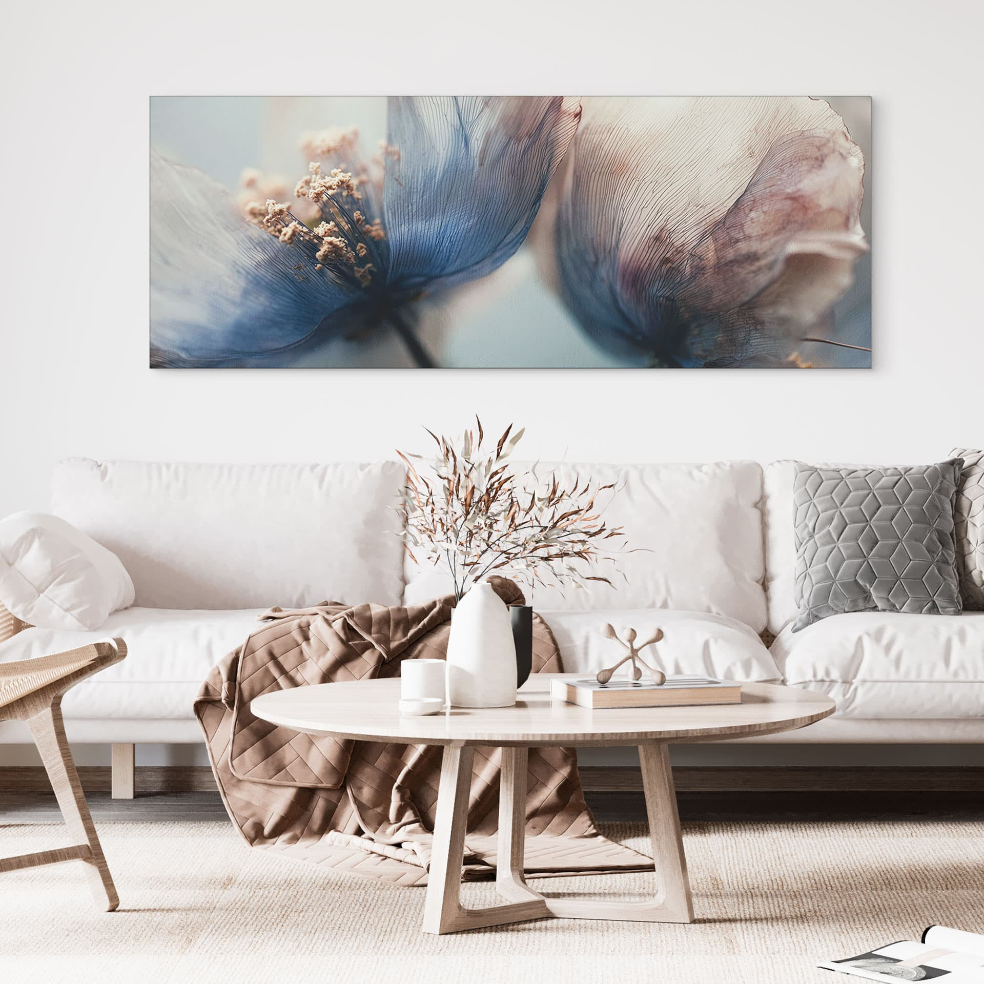 Wandbild Filigrane Trockenblüten im Licht - Treechild - Alu-Dibond Panorama