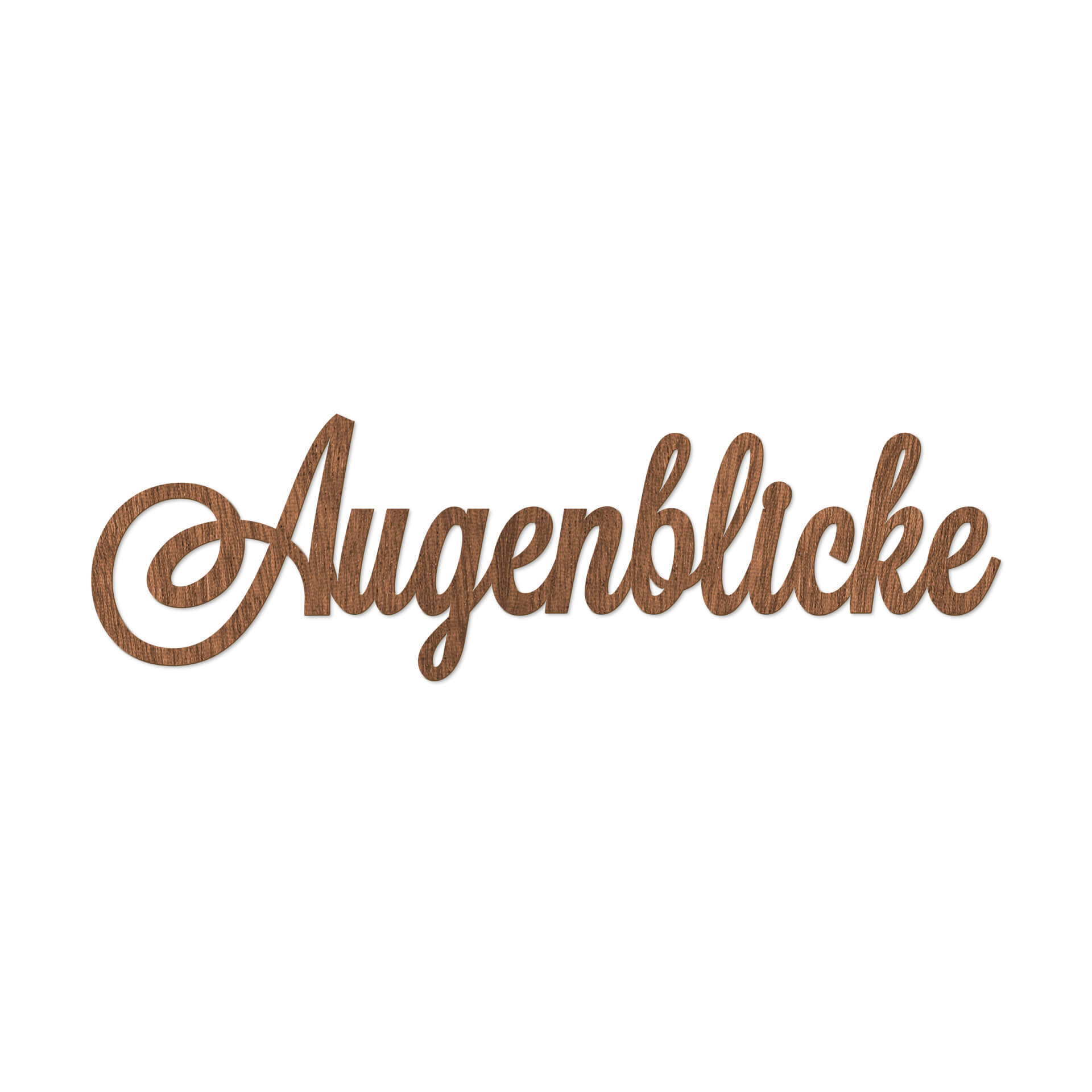Holzbuchstaben Mahagoni Augenblicke