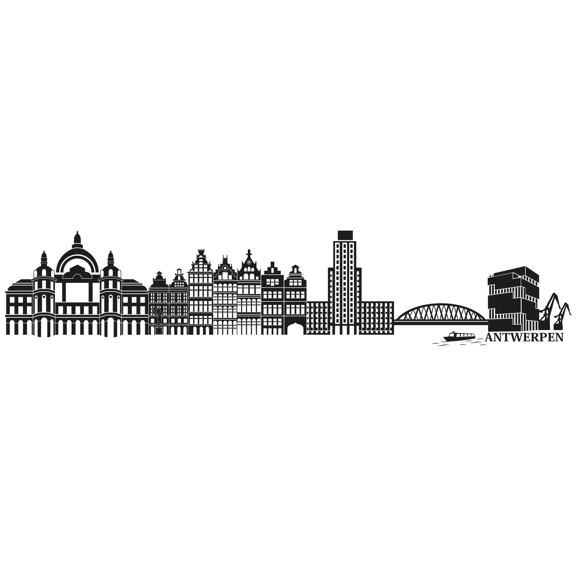 Sticker mural Skyline Anvers