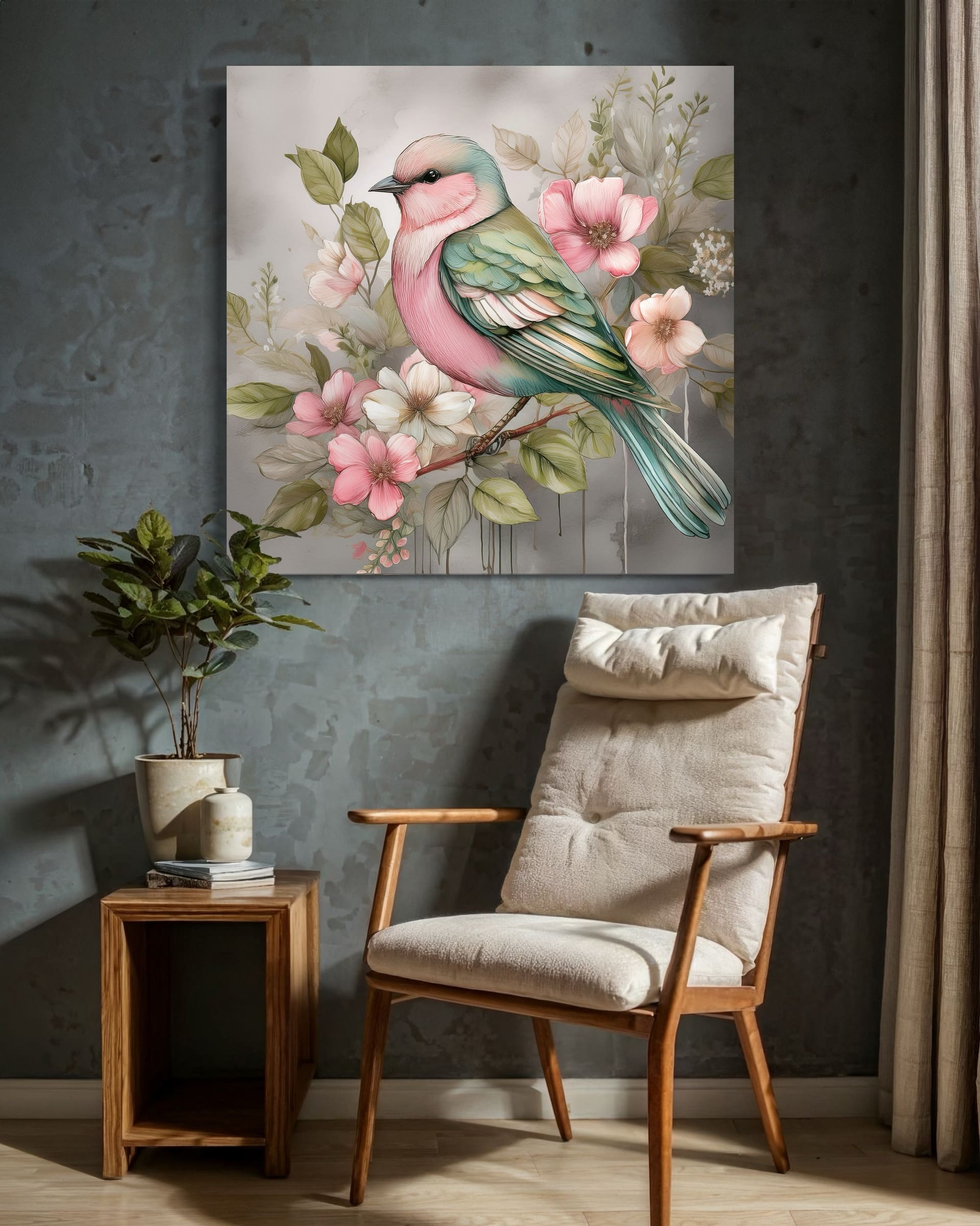 Leinwandbild Tiere Vintage Vogel