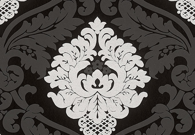 A.S. Création behang met glitters Bling Bling zwart, wit