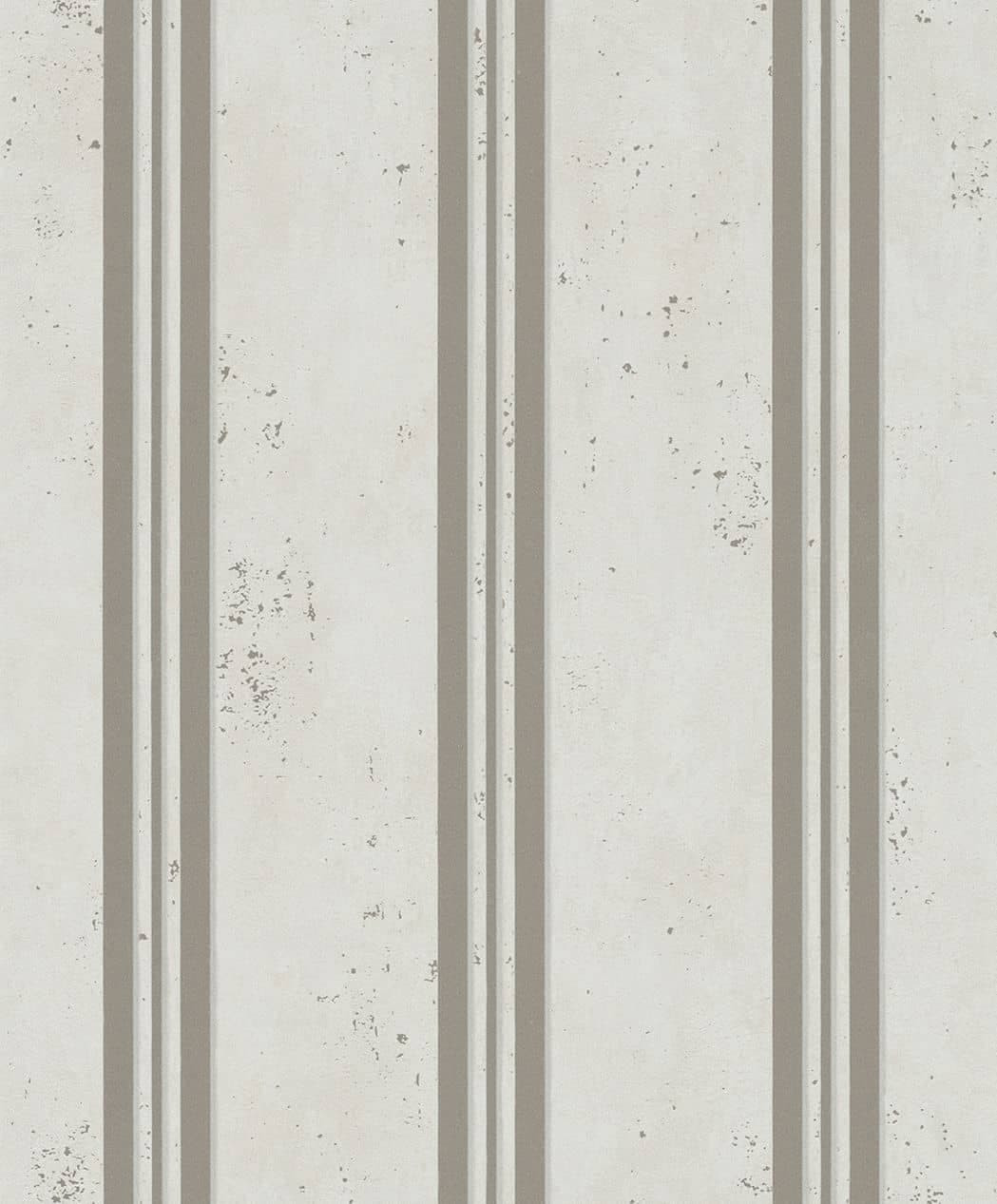 Vliesbehang met strepen en beige strepen met metallic effect