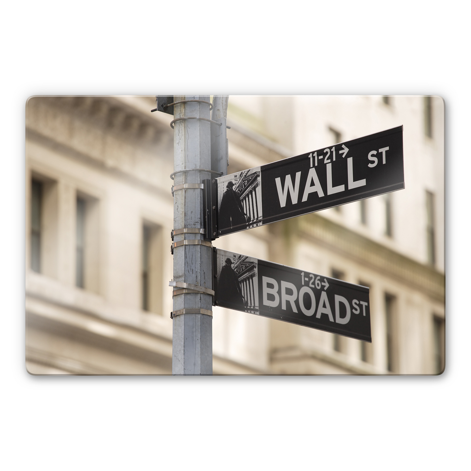 Tableau en verre - Wallstreet