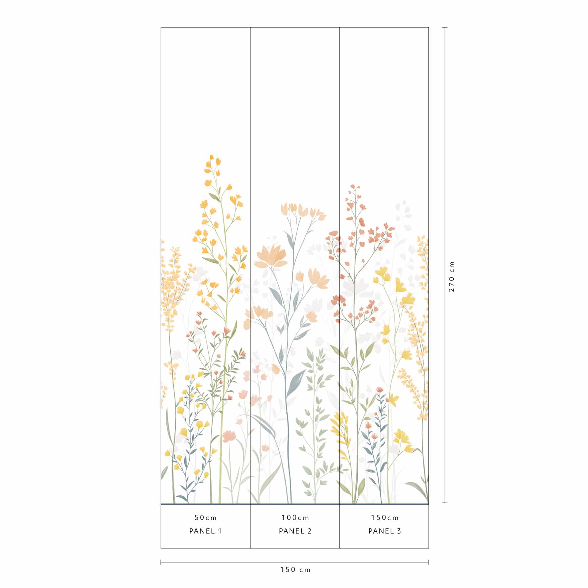 Papier peint photo, papier peint paysage La Terrasse orange 2,7 x 1,5 m