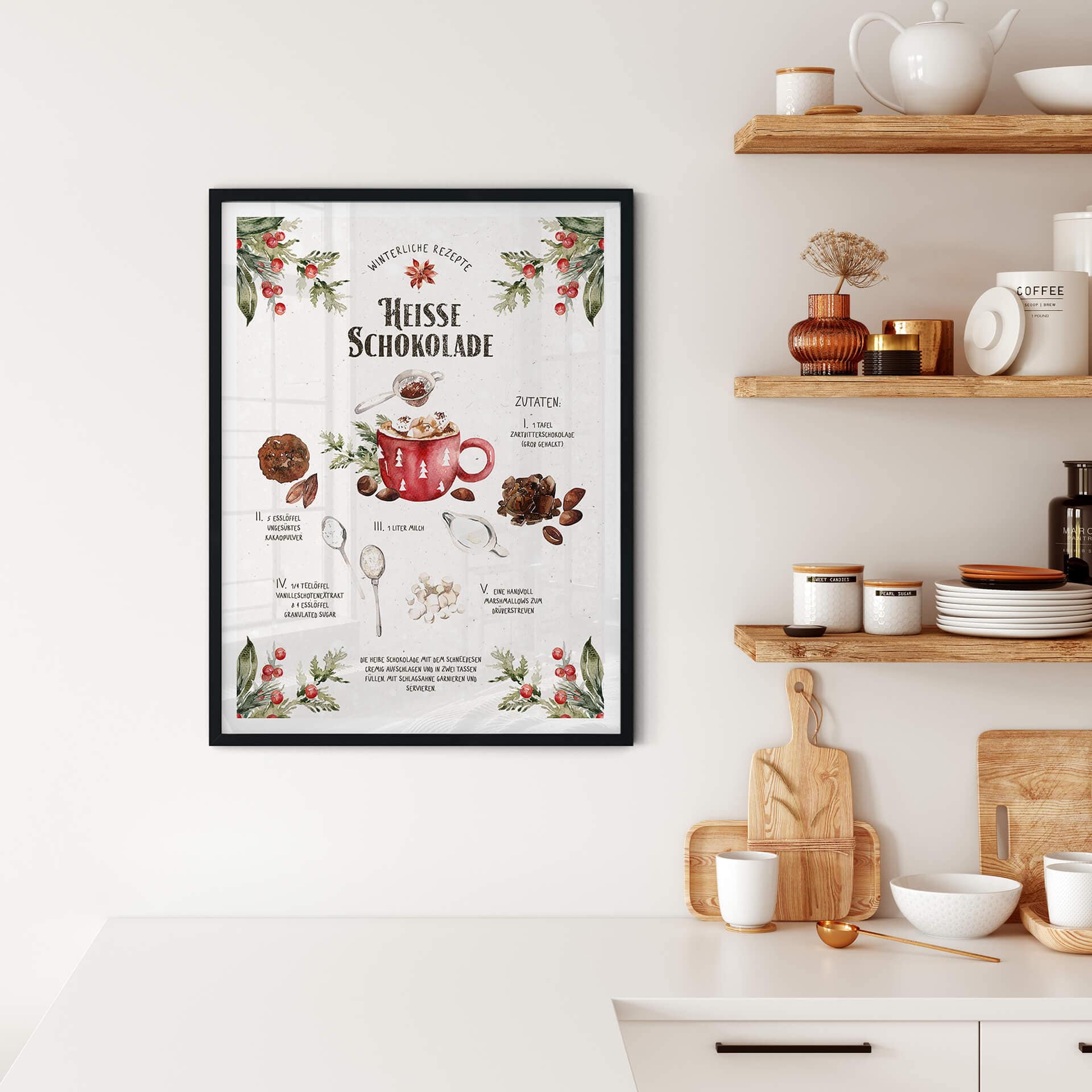 Poster Heiße Schokolade Rezept
