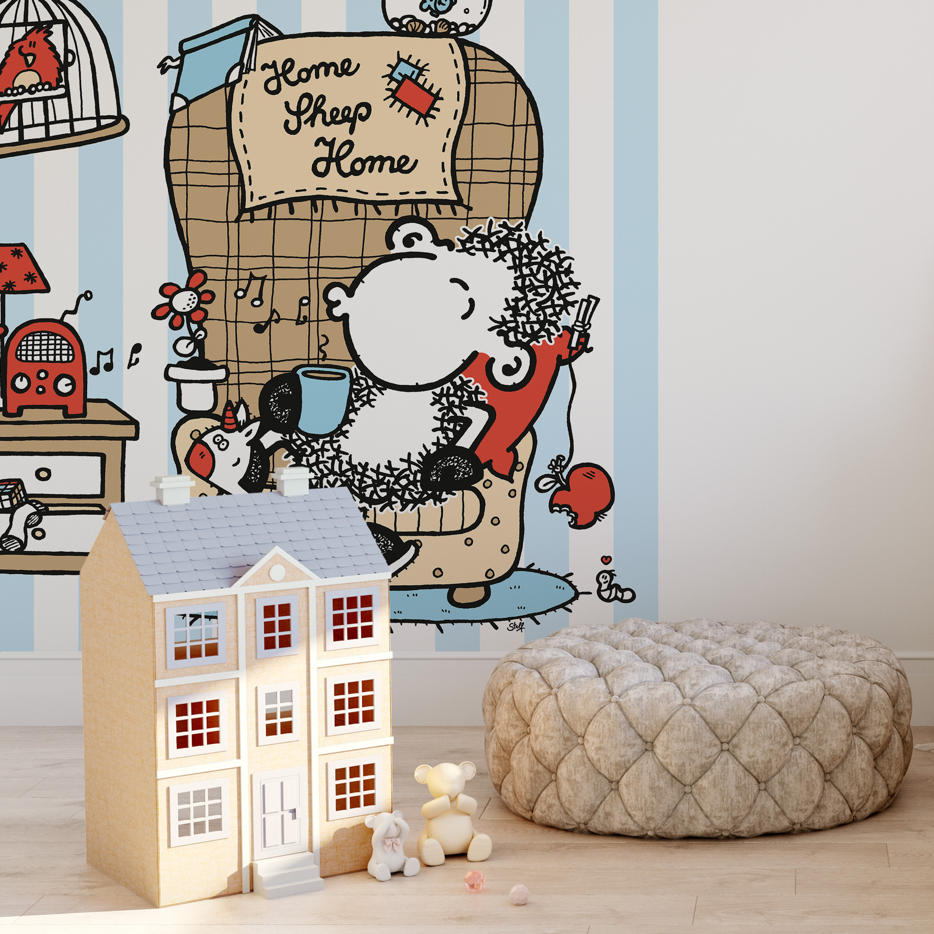 Fotobehang Sheep World Muziek