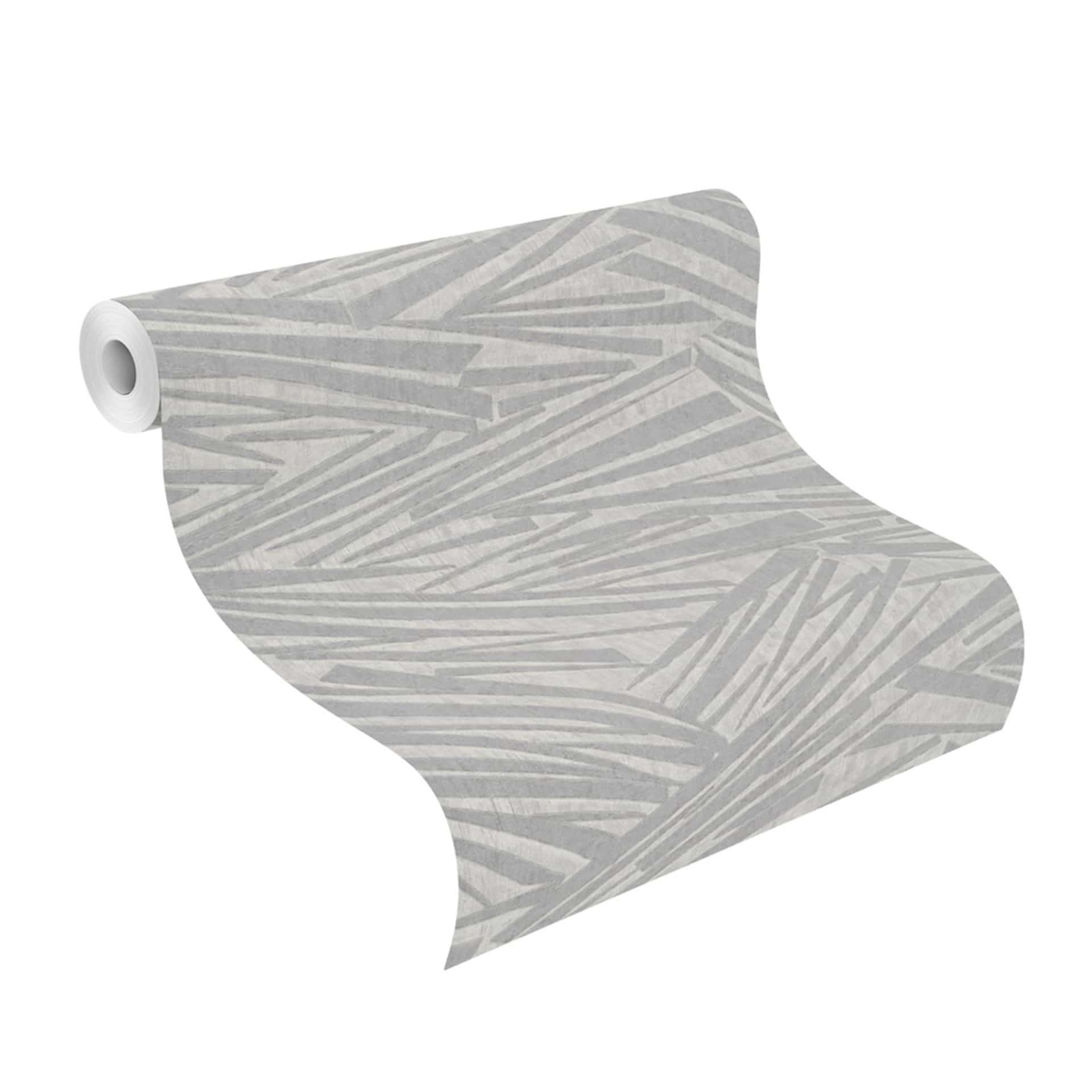 gestreept behang, vliesbehang Sky Lounge zilver metallic 10.00x1.06 m