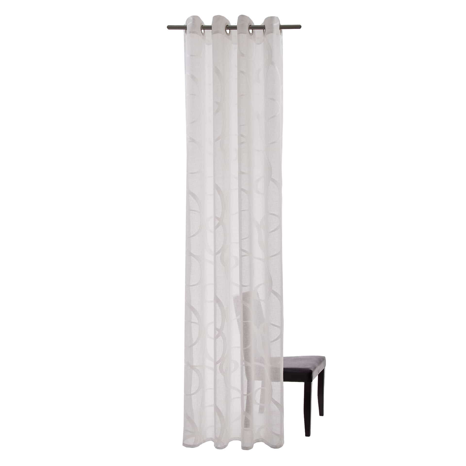 Homing Halbtransparenter Ösenschal Seth weiß -  2,45 x 1,4 m