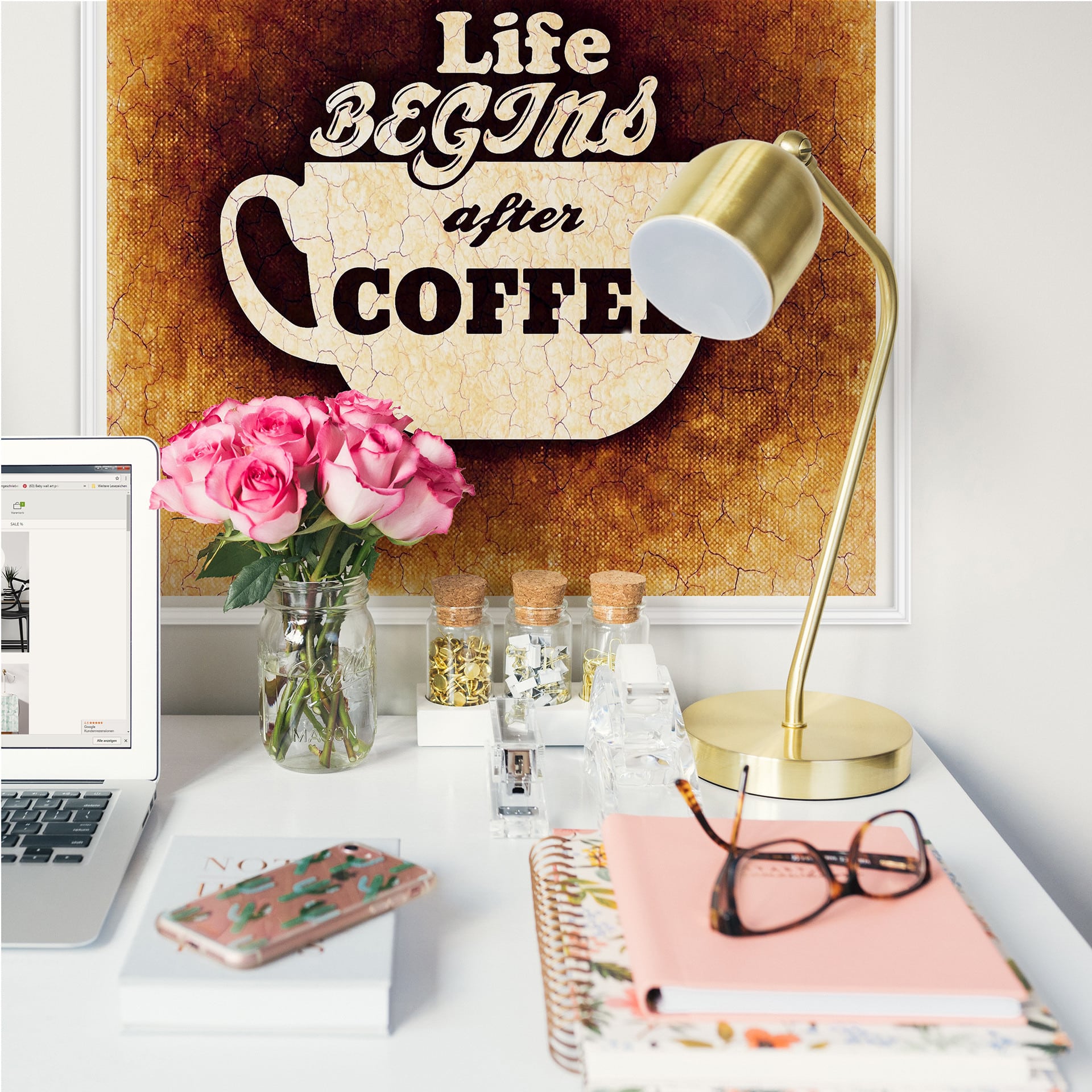 Wallprint Life begins after Coffee 02