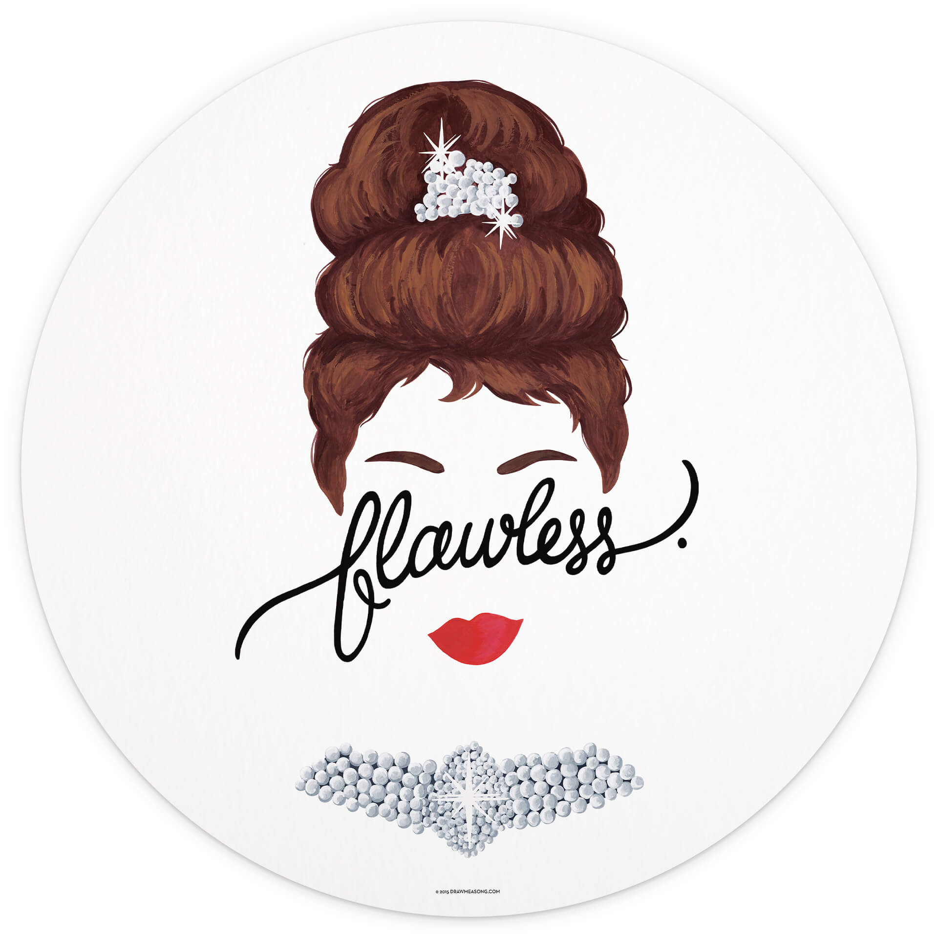 Behangcirkel Tohmé - Flawless Audrey - vliesbehang/zelfklevend vliesbehang