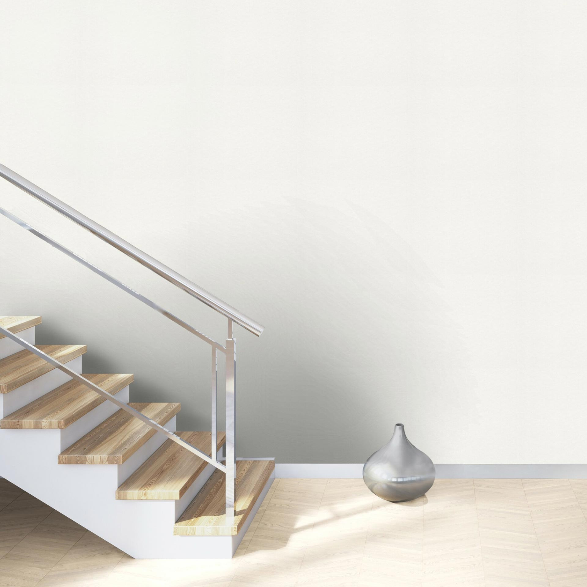 Effen behang, vliesbehang met structuur Bauhaus wit