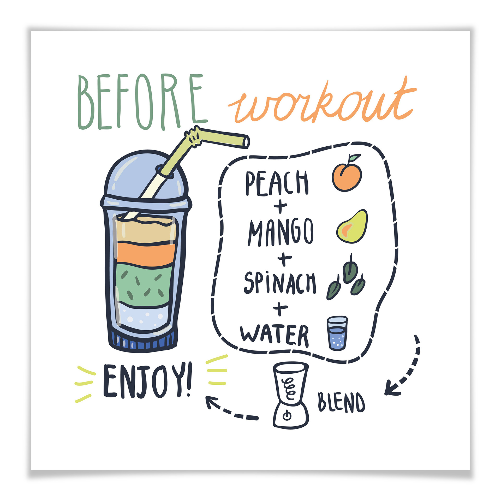 Poster - Before Workout - carré