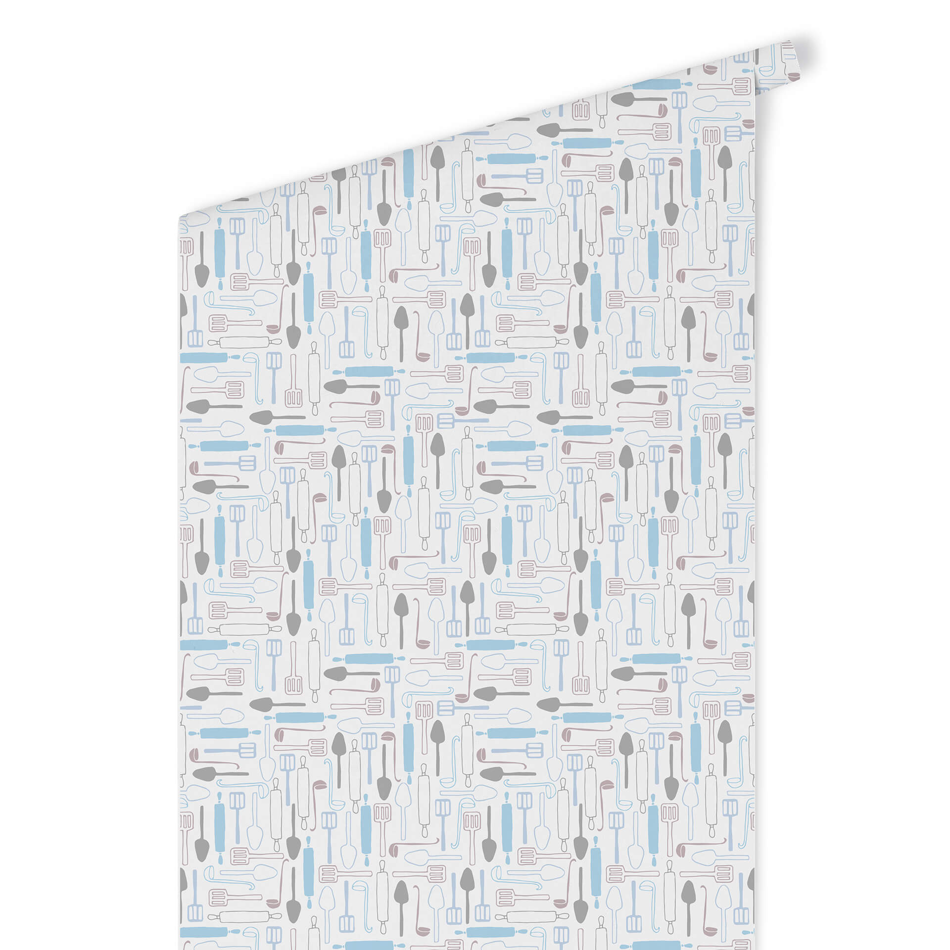 Patroonbehang - Kooktijd - blauw