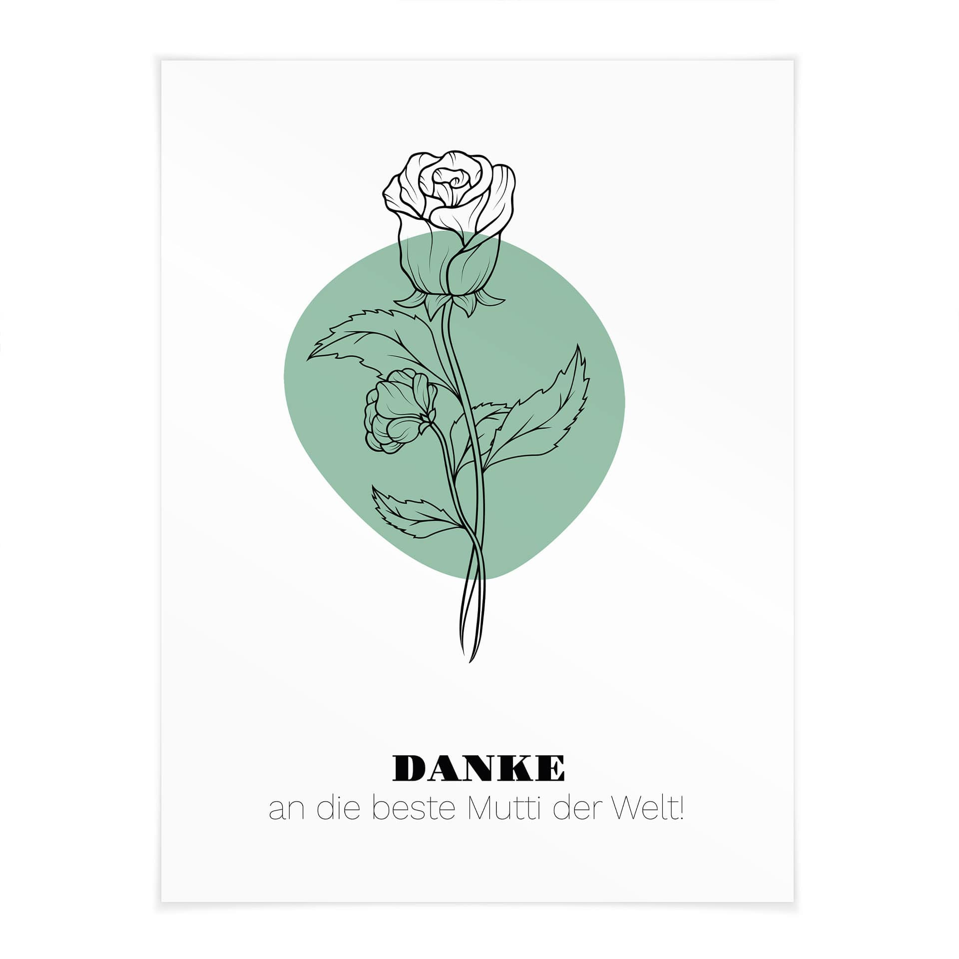 Personalisierbares Poster Monatsblume Juni