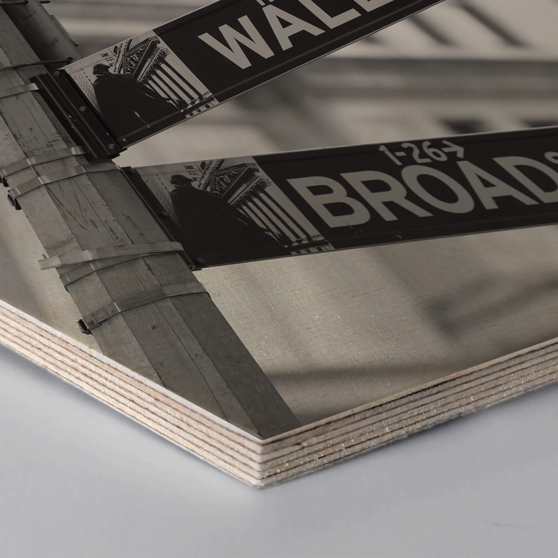 Hexagon - Holz Birke-Furnier - Wallstreet