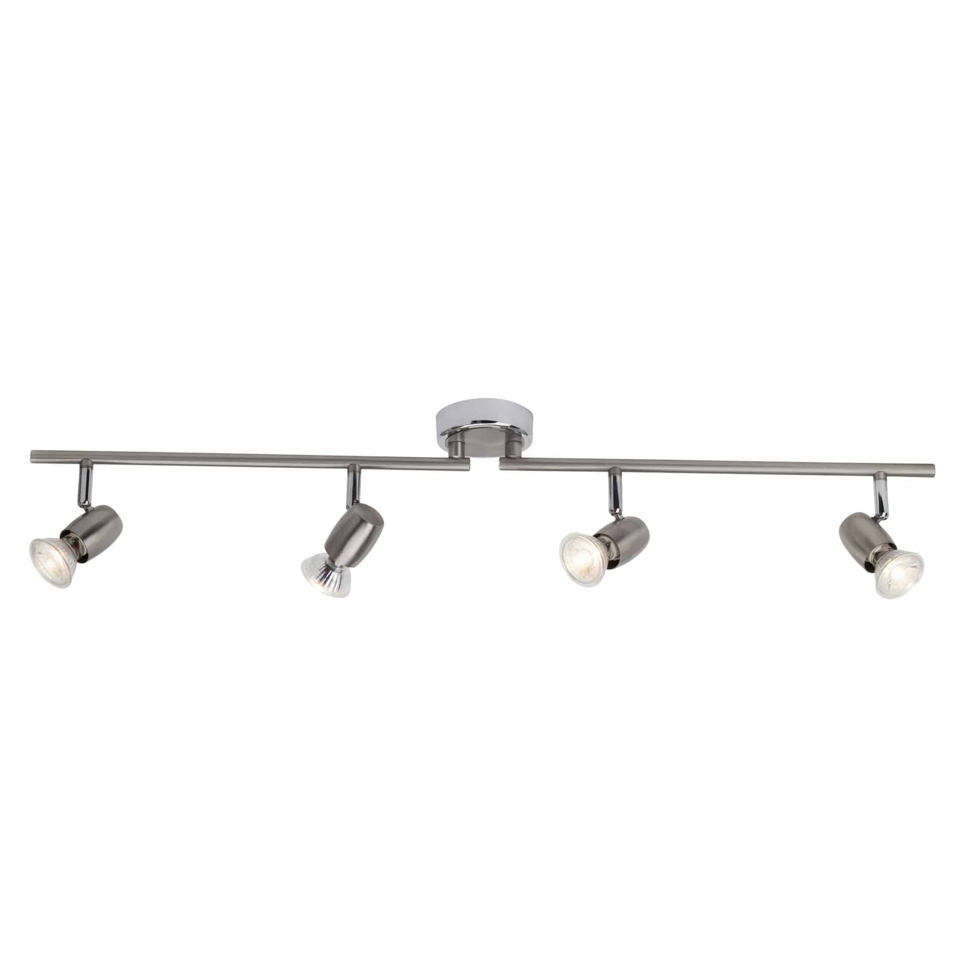 Deckenleuchte Titus, silber, 13,5 x 70,5 cm, Metall Strahler