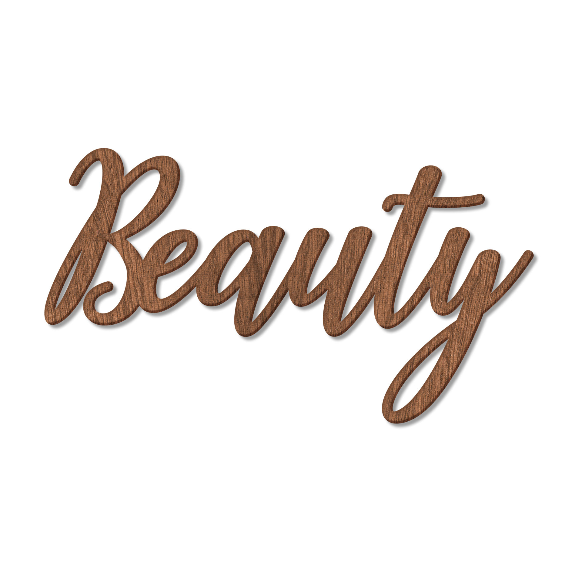 Letras de madera - Belleza - Caoba