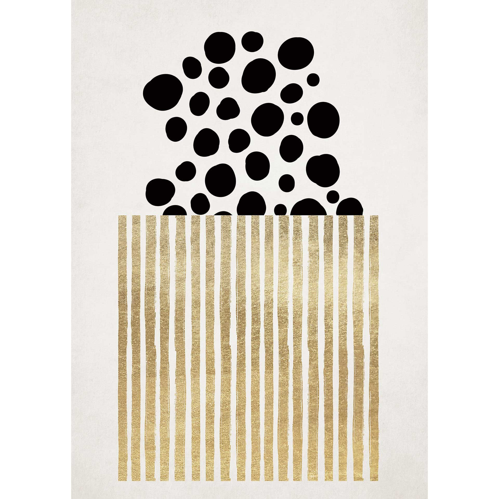 Livingwalls Fotobehang ARTist Kubistika - Golden Popcorn
