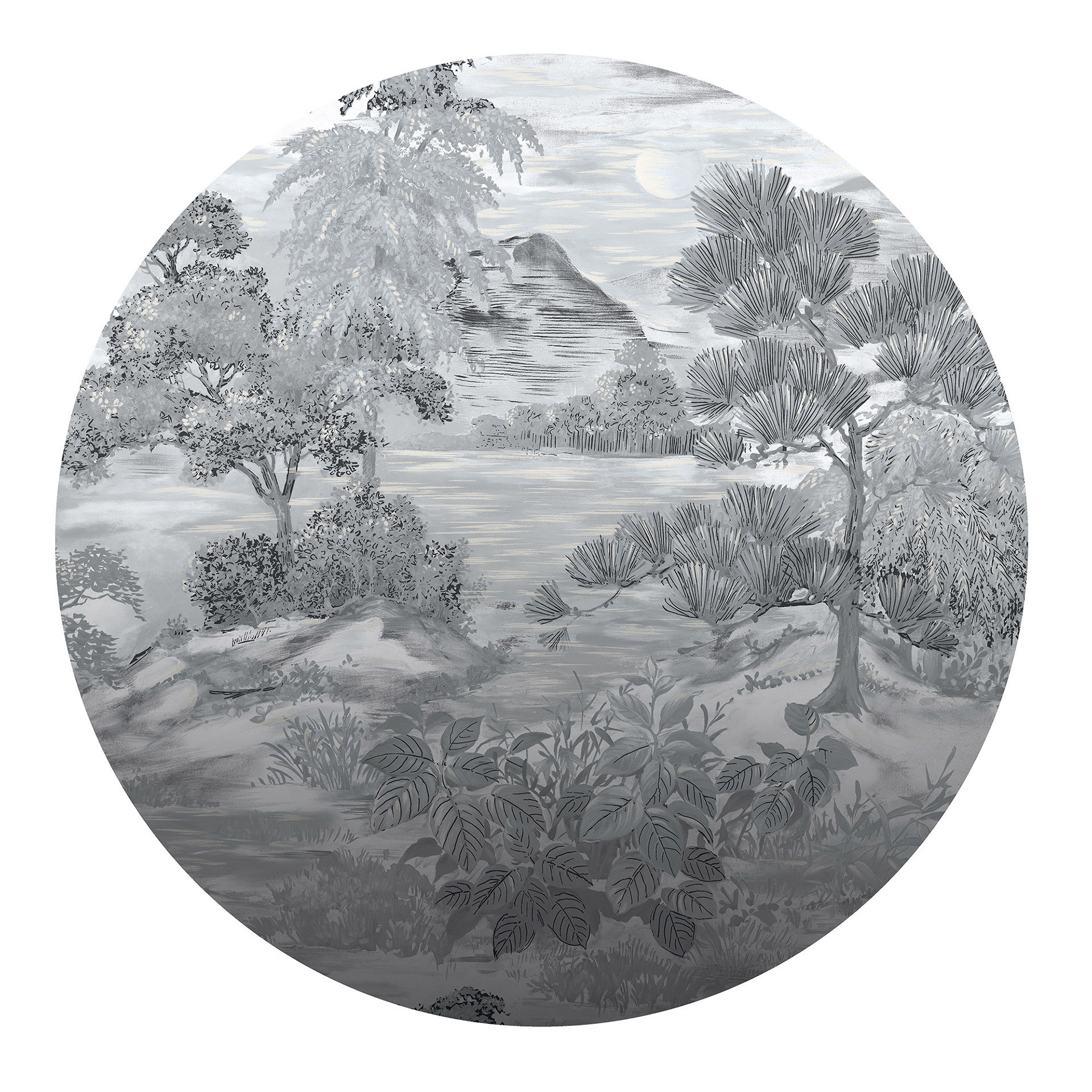 Papier peint numérique Fujiyama en 1,4 m x 1,4 m Fashion for Walls 4 de Guido Maria Kretschmer