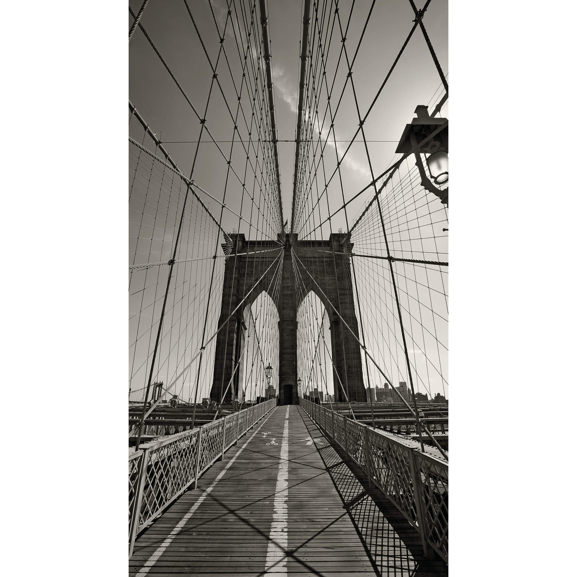 Fotobehang Brooklyn Bridge in Perspectief