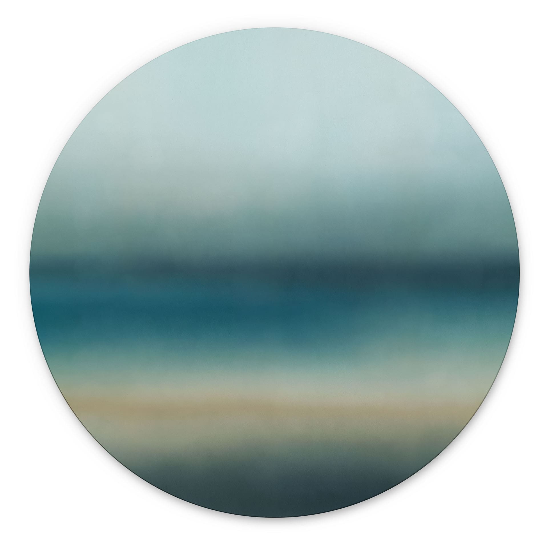 Tableau Rotko Blush - Horizon Turquoise - Sir Edward x Grigory Gladarev - Alu-Dibond Rond