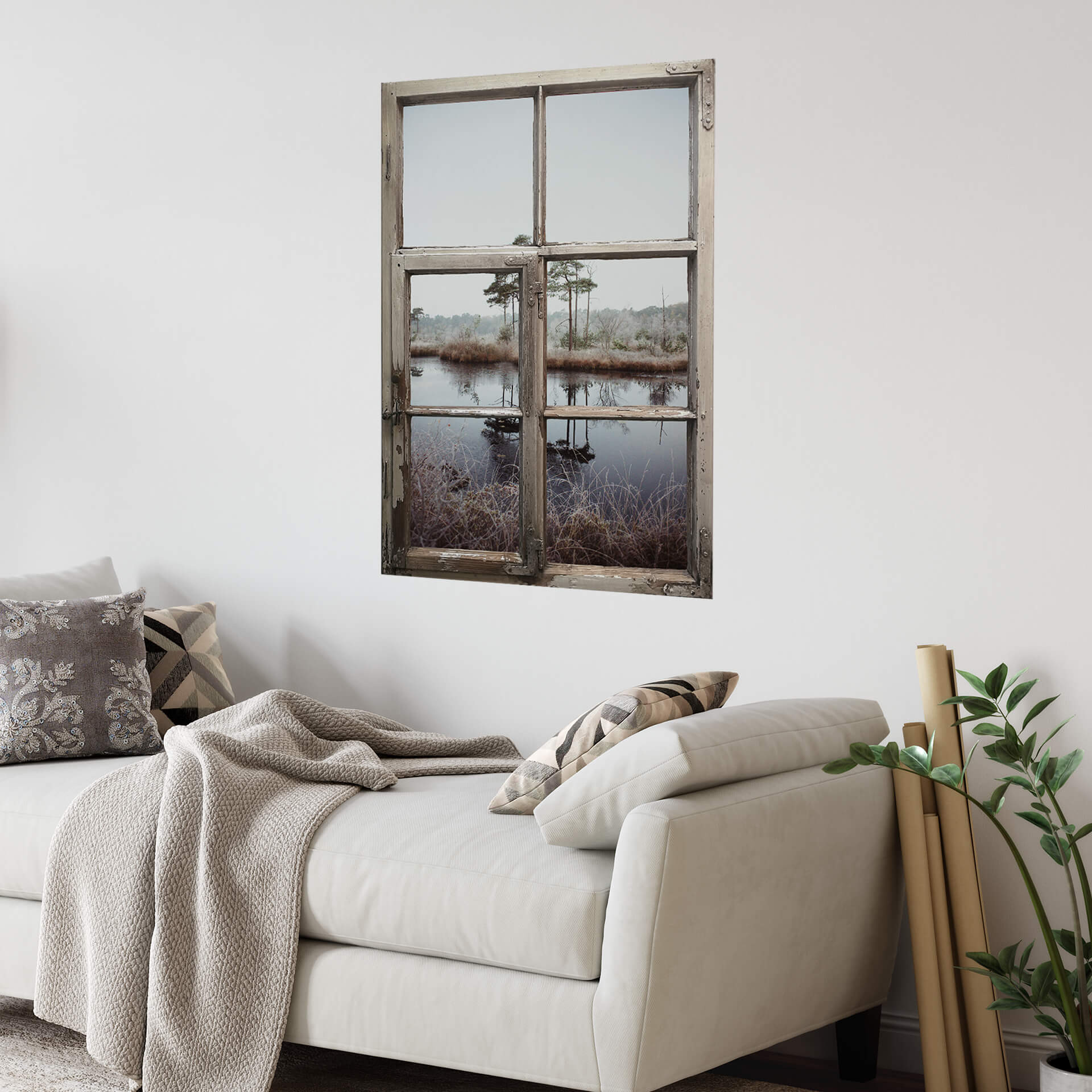 3D Wallsticker lurvet vindue - Sammen