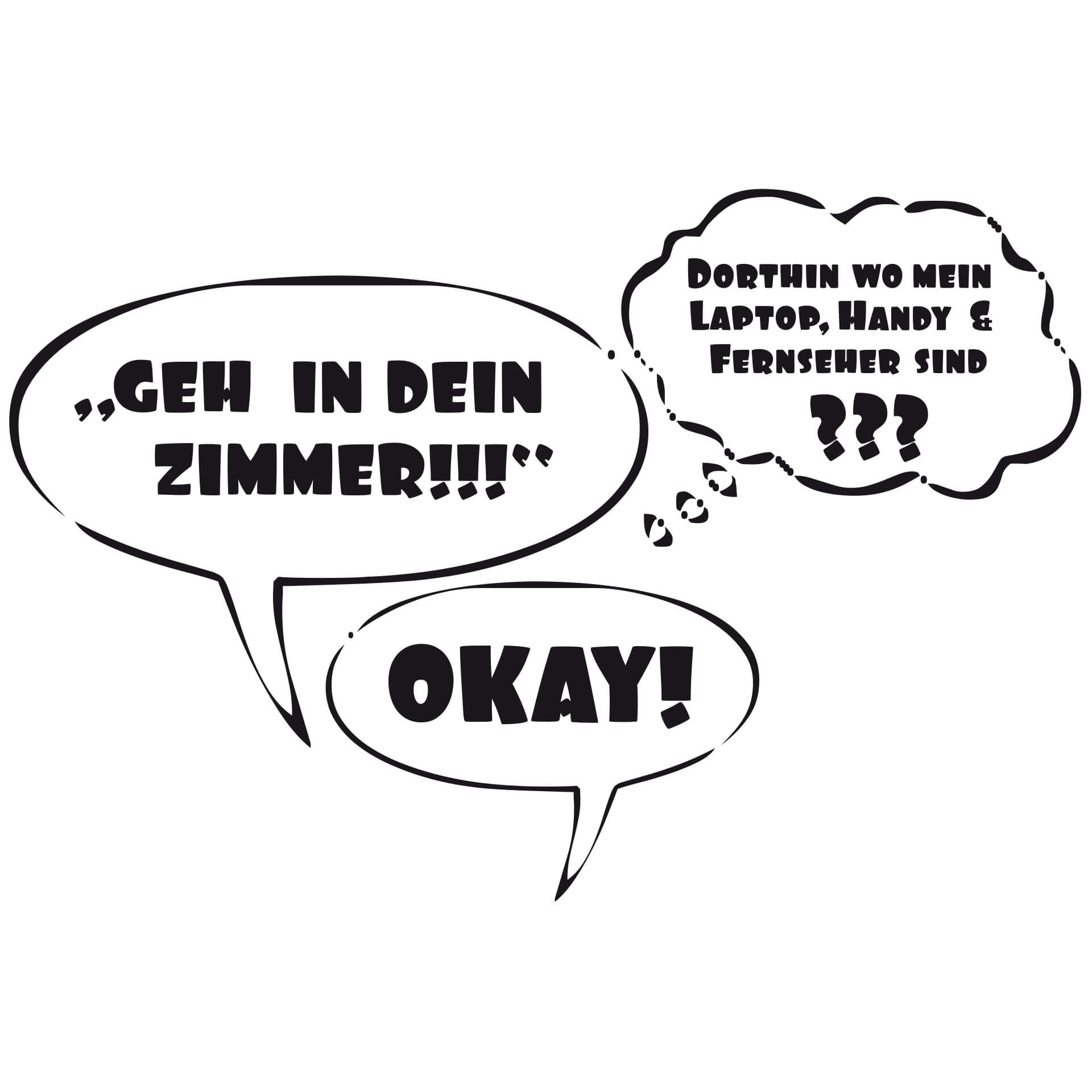 Wandtattoo Geh in dein Zimmer