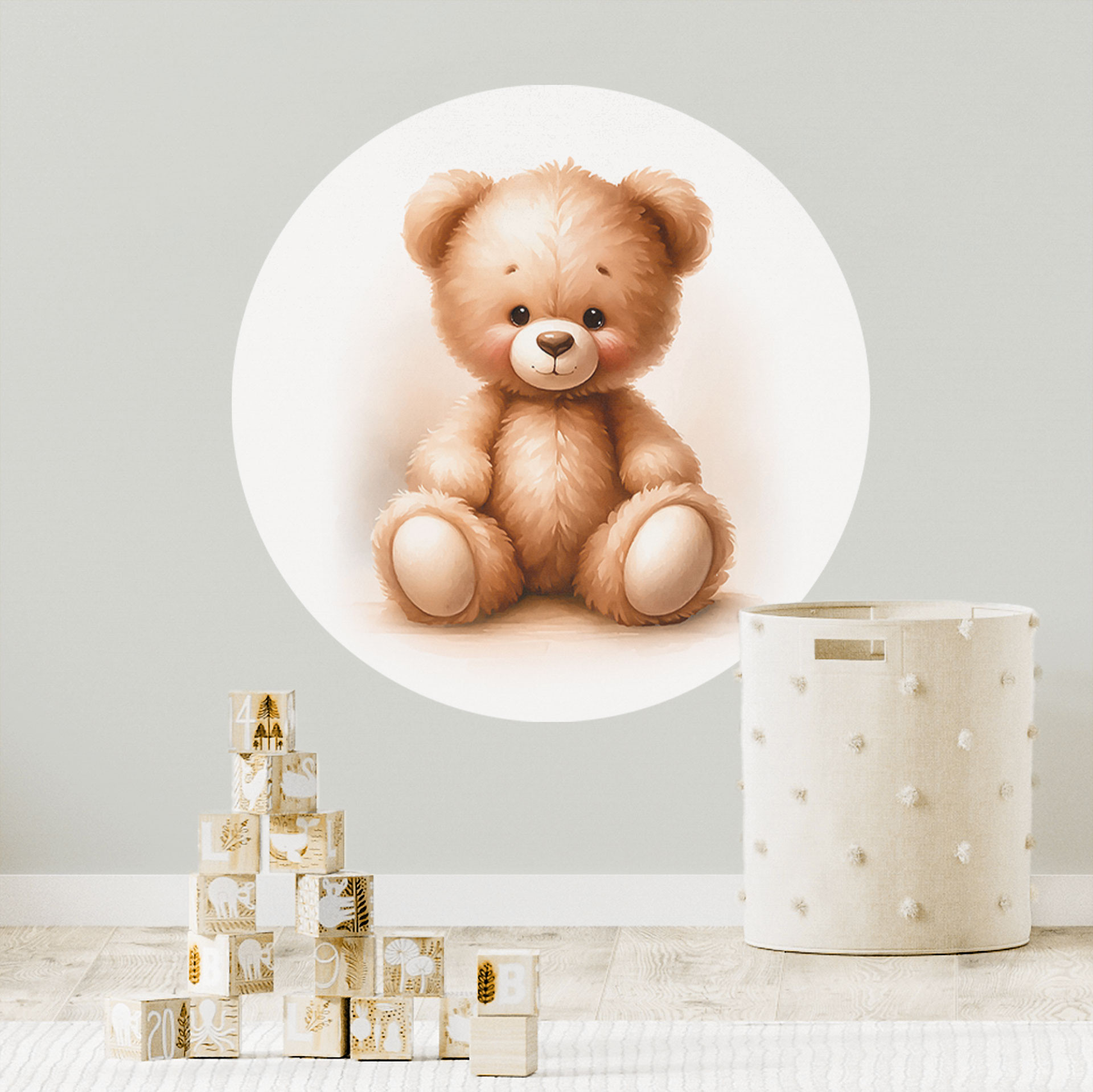 Wandtattoo Kleiner Teddybär - Magnusson - Rund