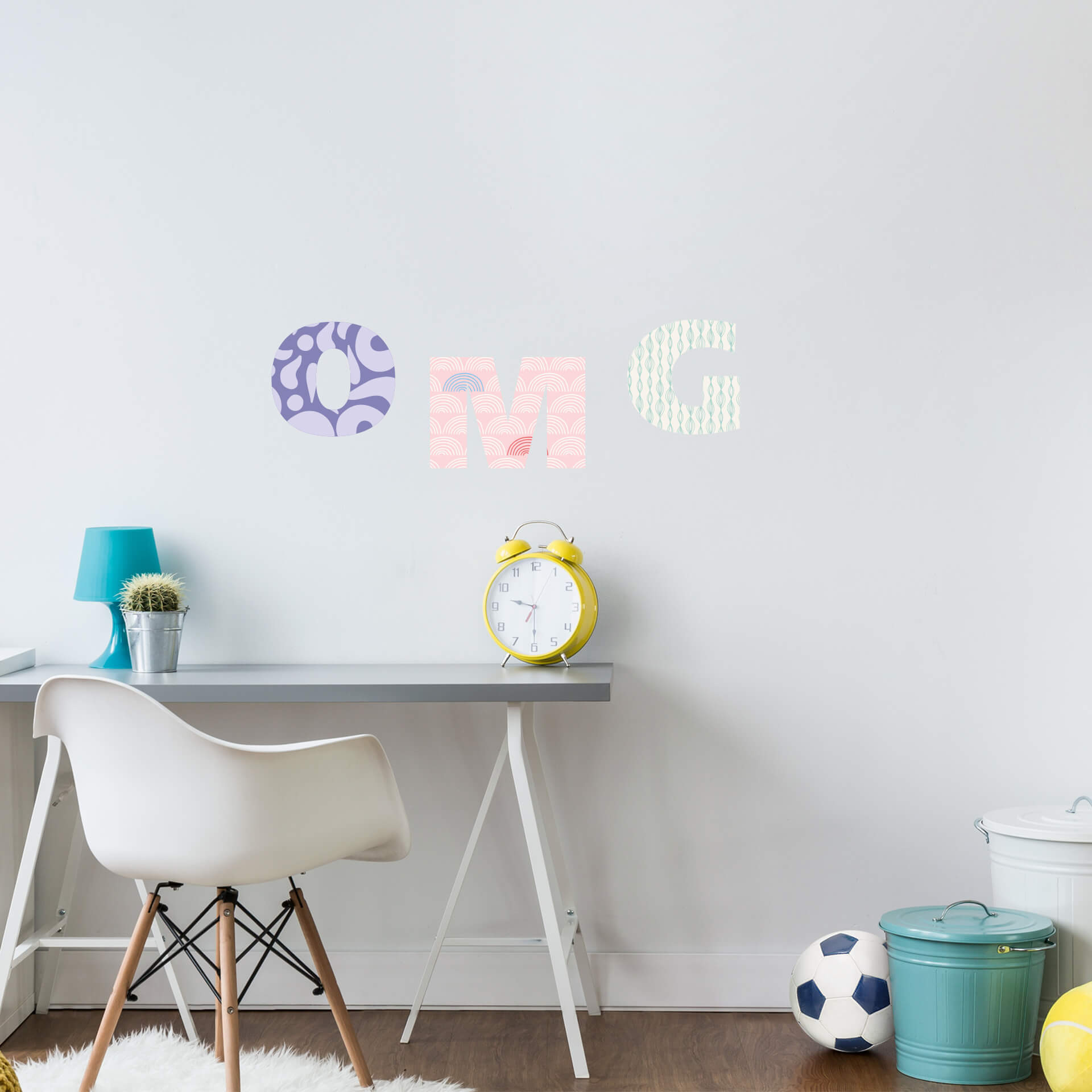 Wallsticker - Alfabet, mønstermix