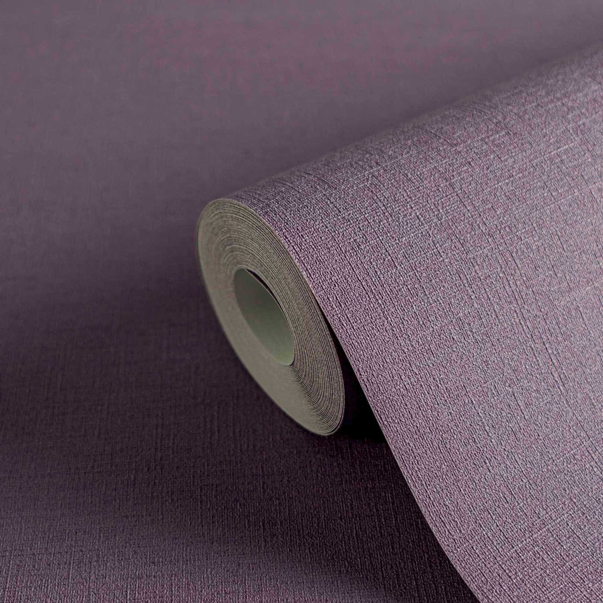 Plain wallpaper paars van A.S. Creation licht structuurvliesbehang Uni Violette