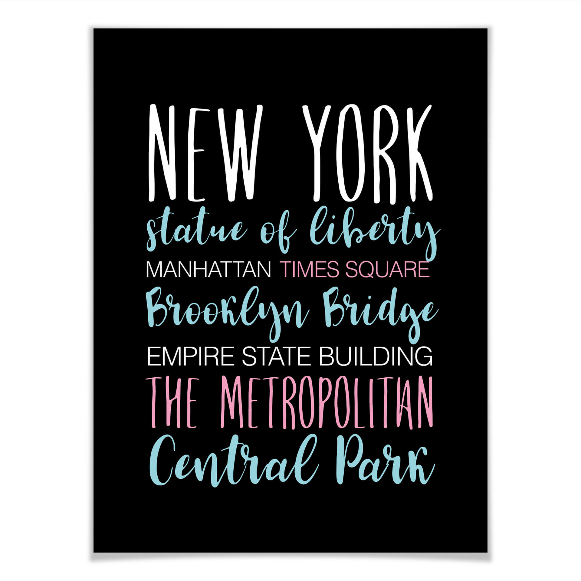 Poster New York Wörter