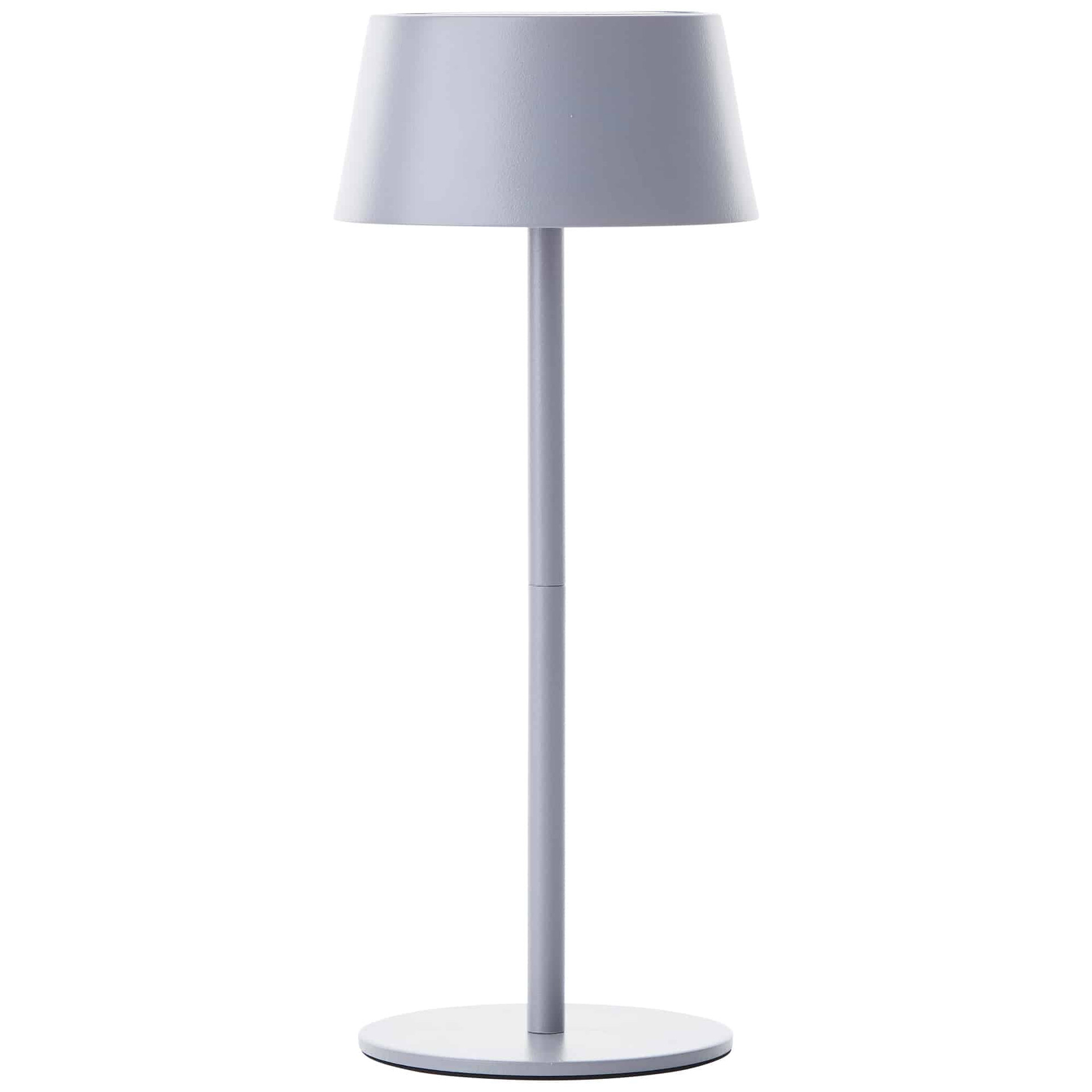 Tischleuchte Outy, grau, 12,5 x 30 cm, Metall Outdoor Tischleuchte