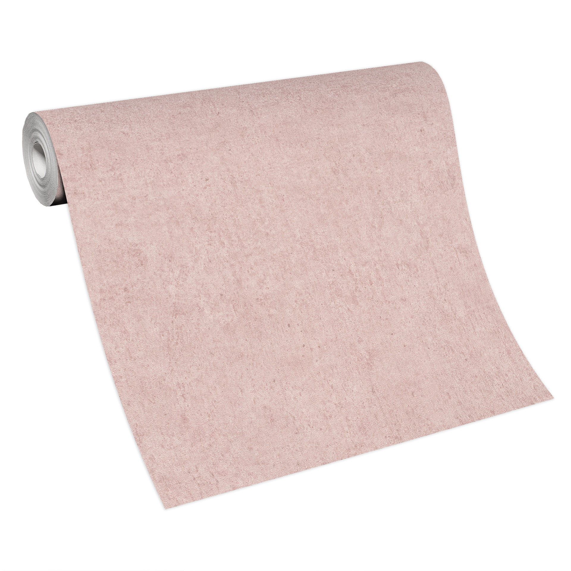Vliesbehang beton motief, effen kleuren, rose