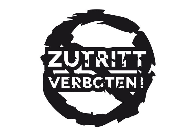 Wandtattoo Zutritt verboten! 02