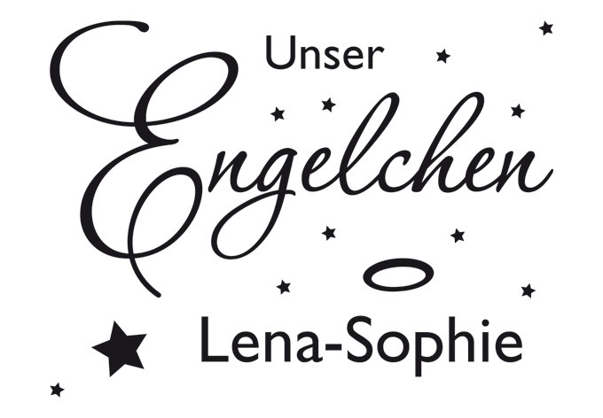 Wandtattoo + Name Engelchen