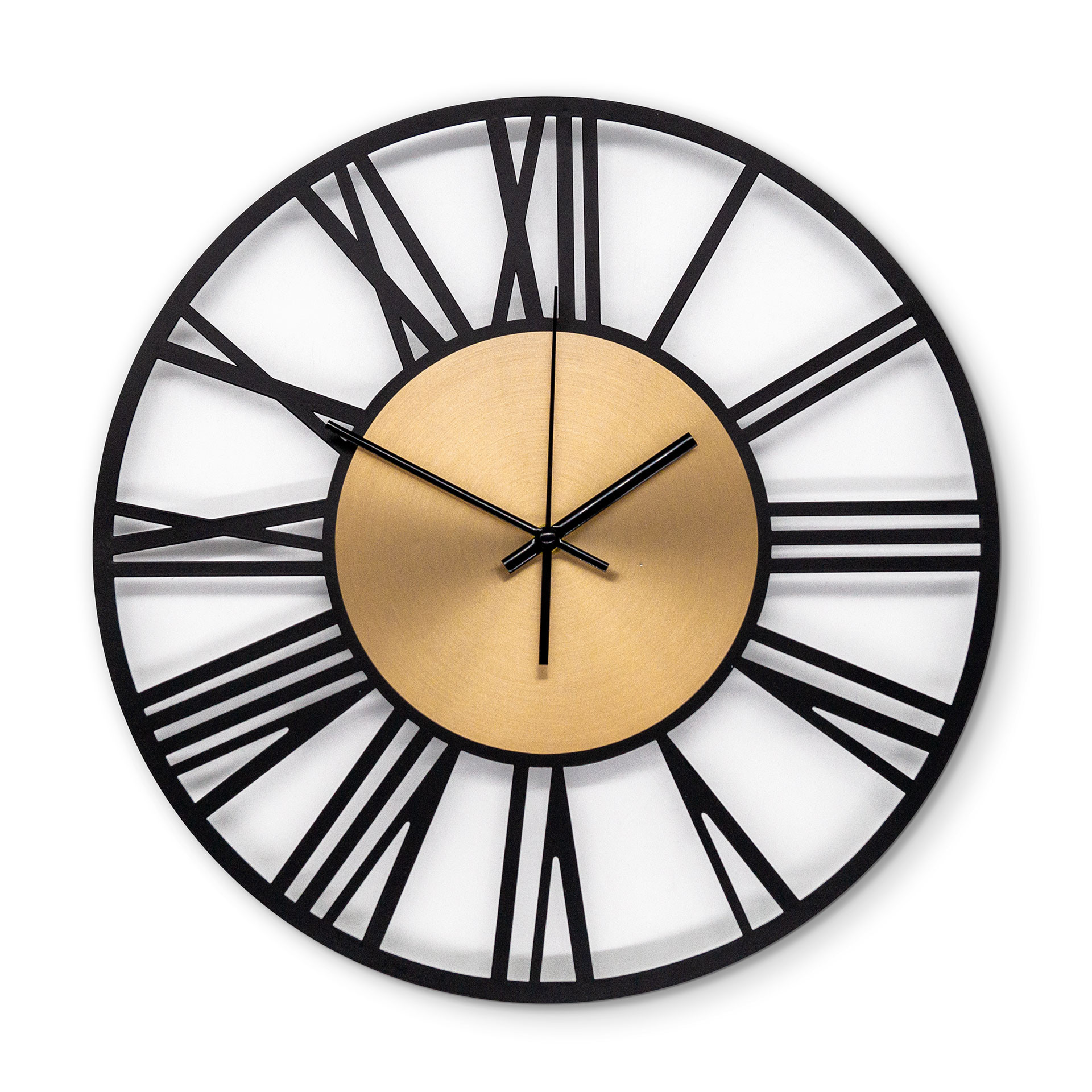 XL Wanduhr - Industrielle Metall Uhr für Büro, Schlafzimmer, Wohnzimmer Ø40 cm