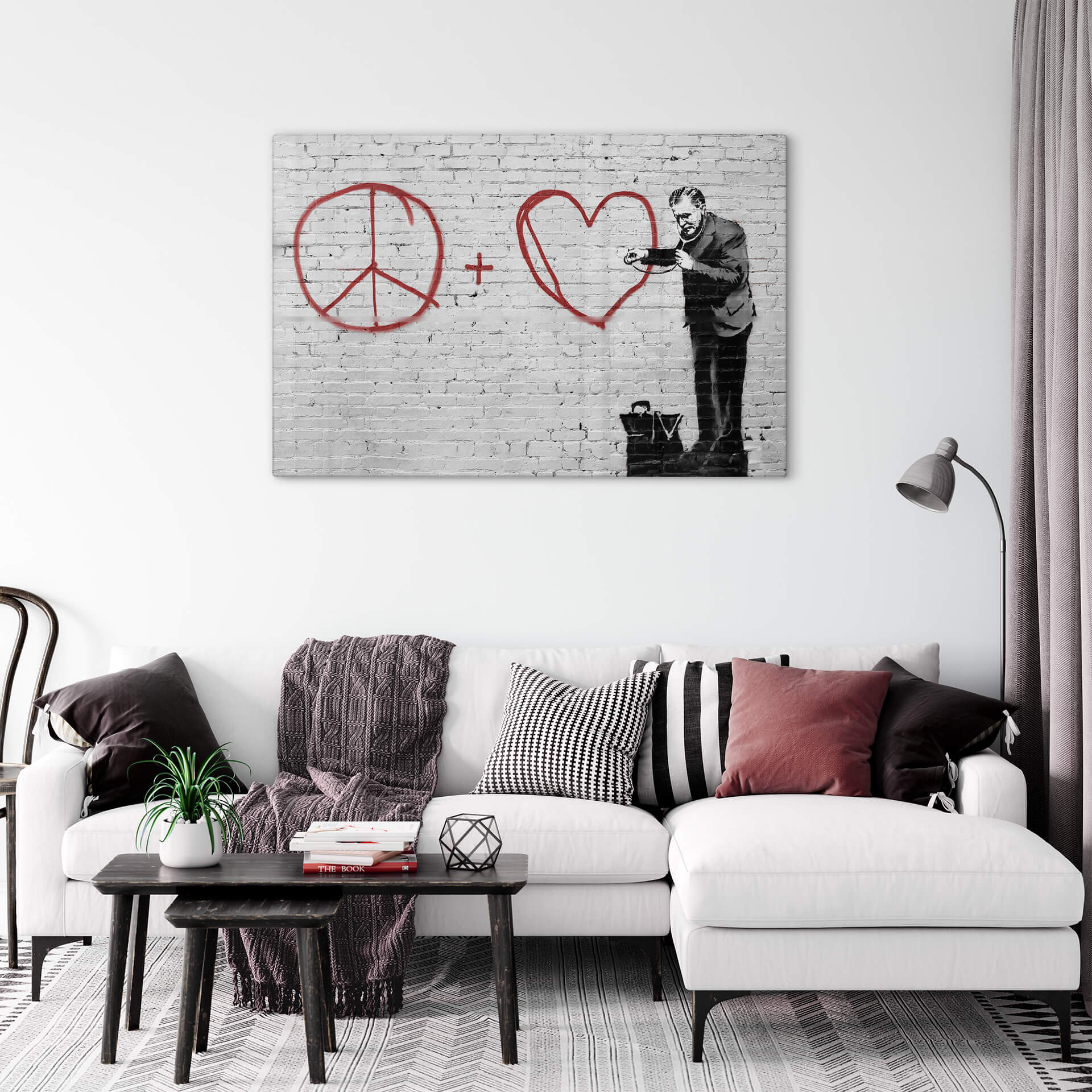 Glasbillede - Banksy - Peaceful Hearts Doctor