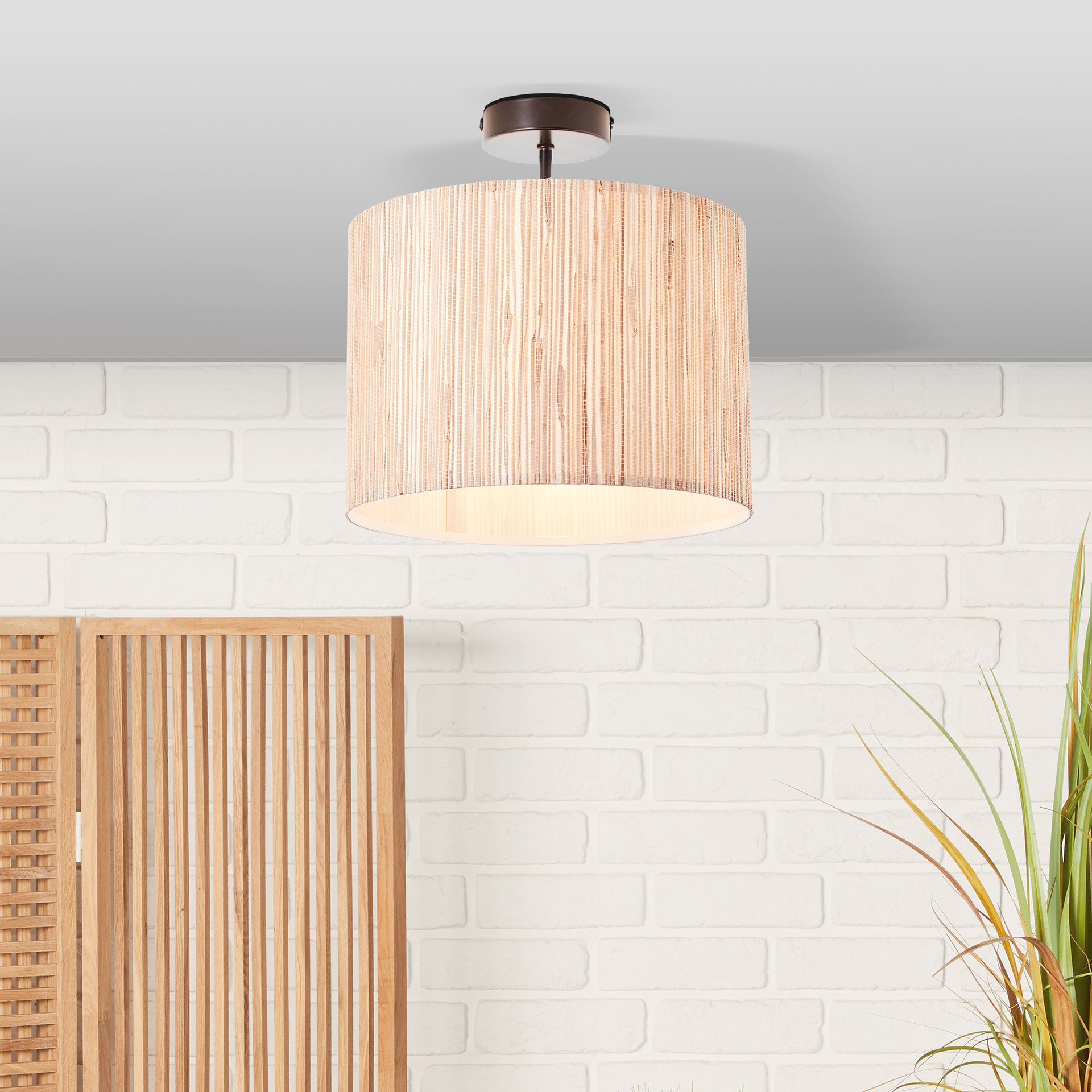Deckenleuchte Valentin, braun, 32 x 30 cm, Metall Deckenlampe, dimmbar